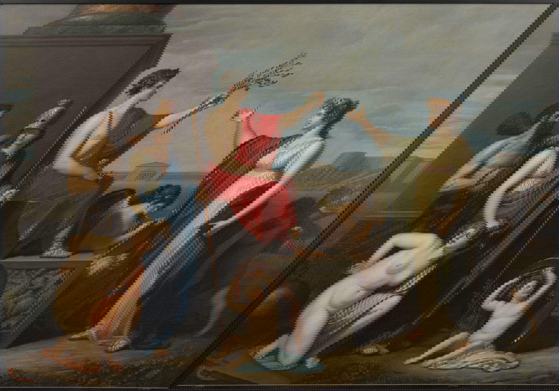 Giuseppe Bossi, La Riconoscenza della Repubblica Italiana a Napoleone (1802; óleo sobre lienzo, 304 x 436 cm; Milán, Academia de Bellas Artes de Brera). Obra original inamovible, reproducida a escala 1:1 en la exposición. Foto: Academia de Brera