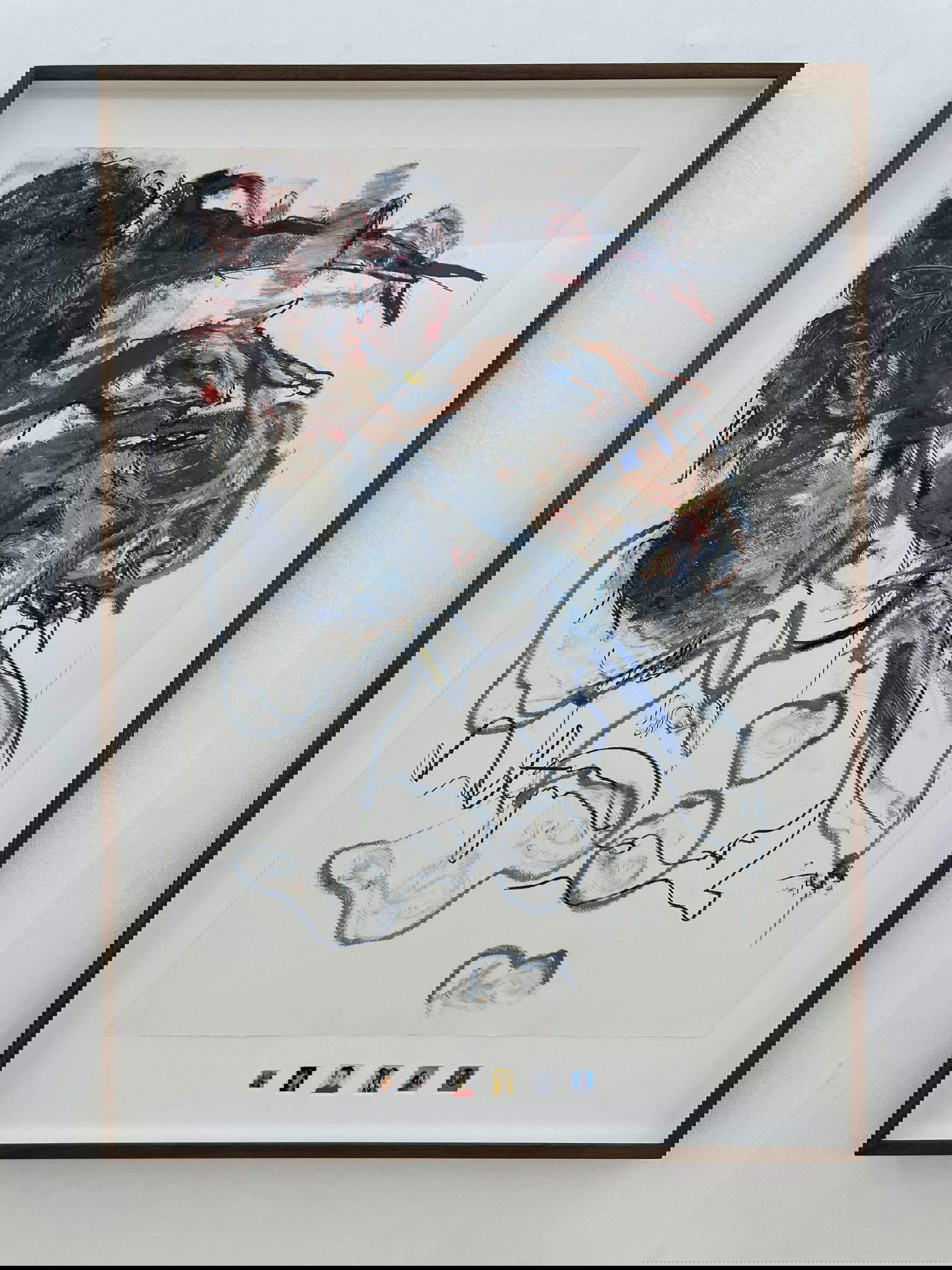 Montage de l'exposition Uri Aran. Sans titre (I Love You). Photo : Emanuela Zanon