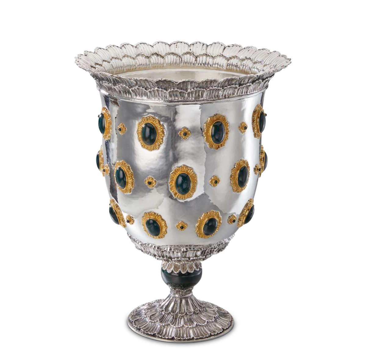 Andrea Buccellati, Large vase, from the Doge collection (2025; silver and gems). Submitted by: Buccellati