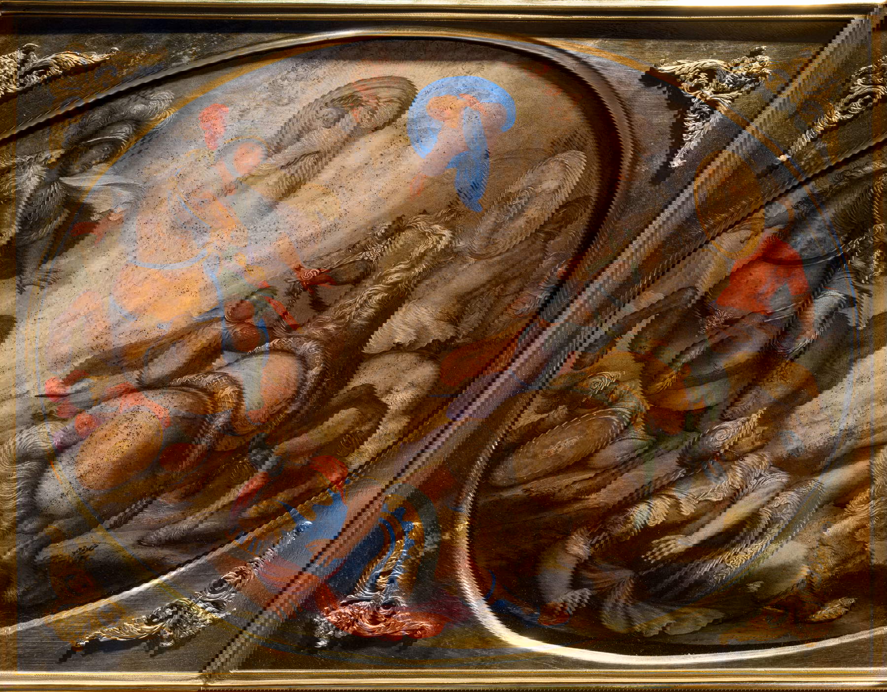 Antonio Tempesta, The Conversion of St. Paul (oil on alabaster, 62.5 x 32.8 cm). Presented by: Altomani &amp; Sons