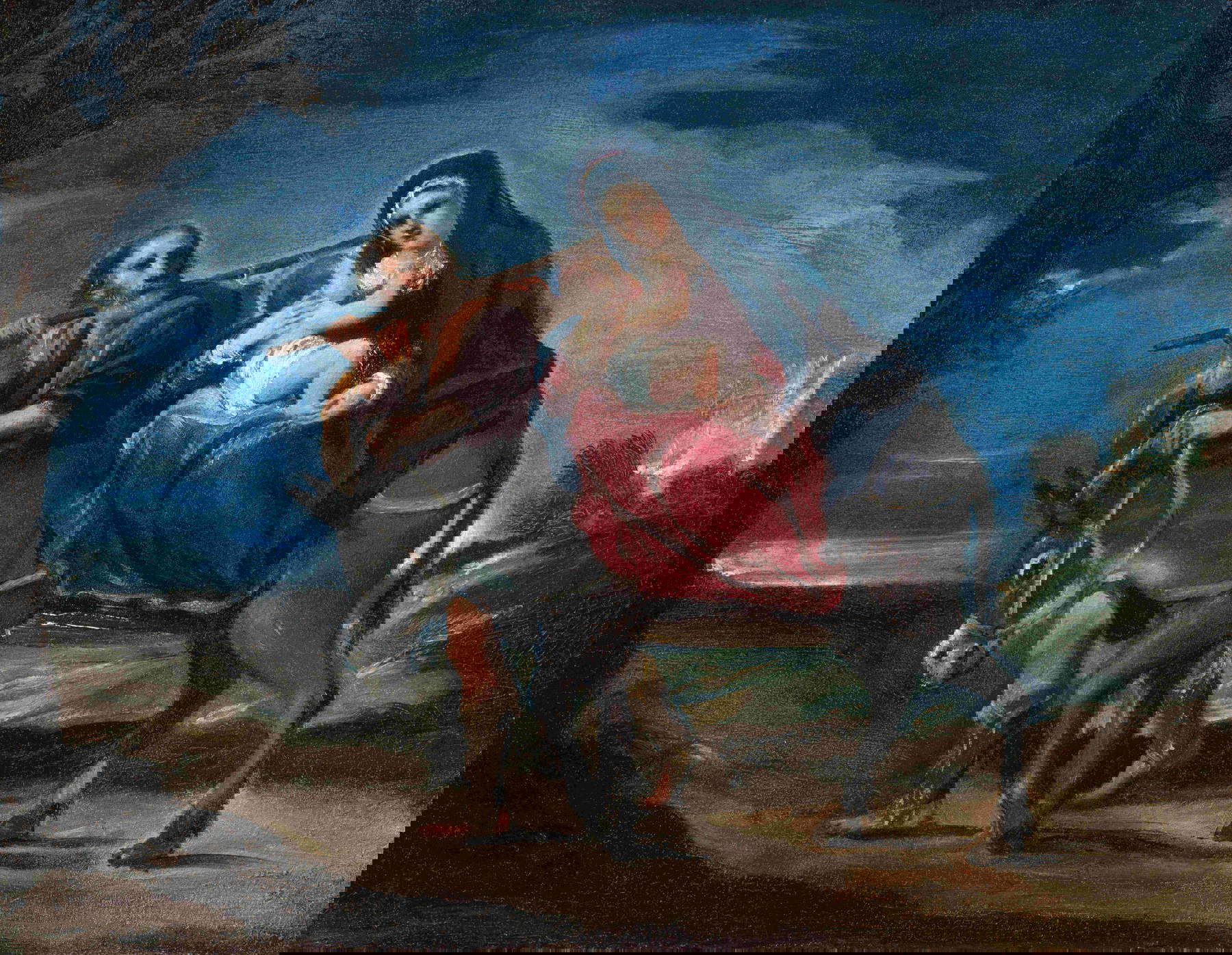 Guercino, Flight into Egypt (ca. 1615; oil on panel, 35.5 x 46 cm). Submitted by: Fondantico by Tiziana Sassoli