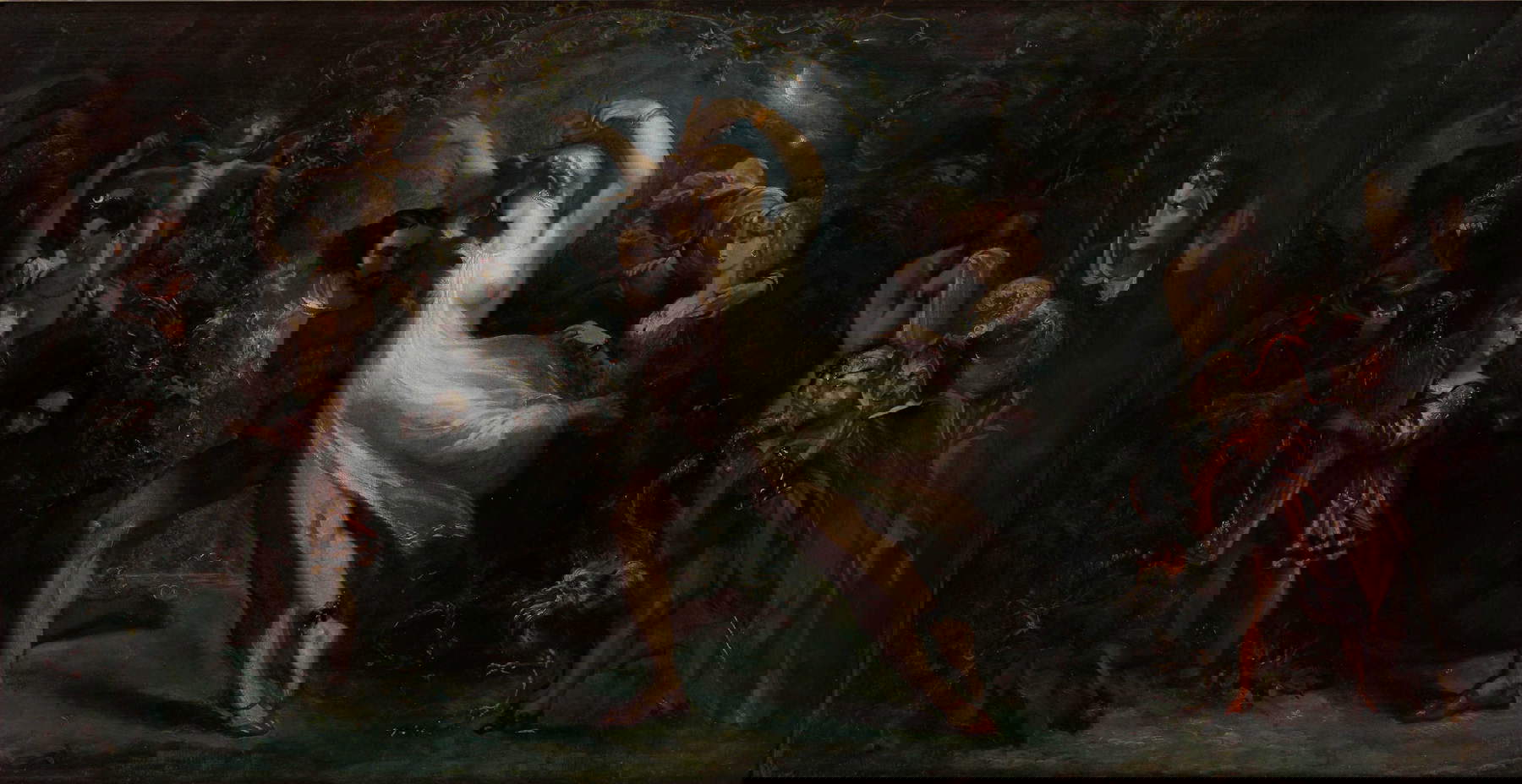 Theodor Matthias Von Holst, Scene from Goethe's Faust (c. 1833; oil on canvas, 96.5 x 184.5 cm). Submitted by: Antonacci Lapiccirella