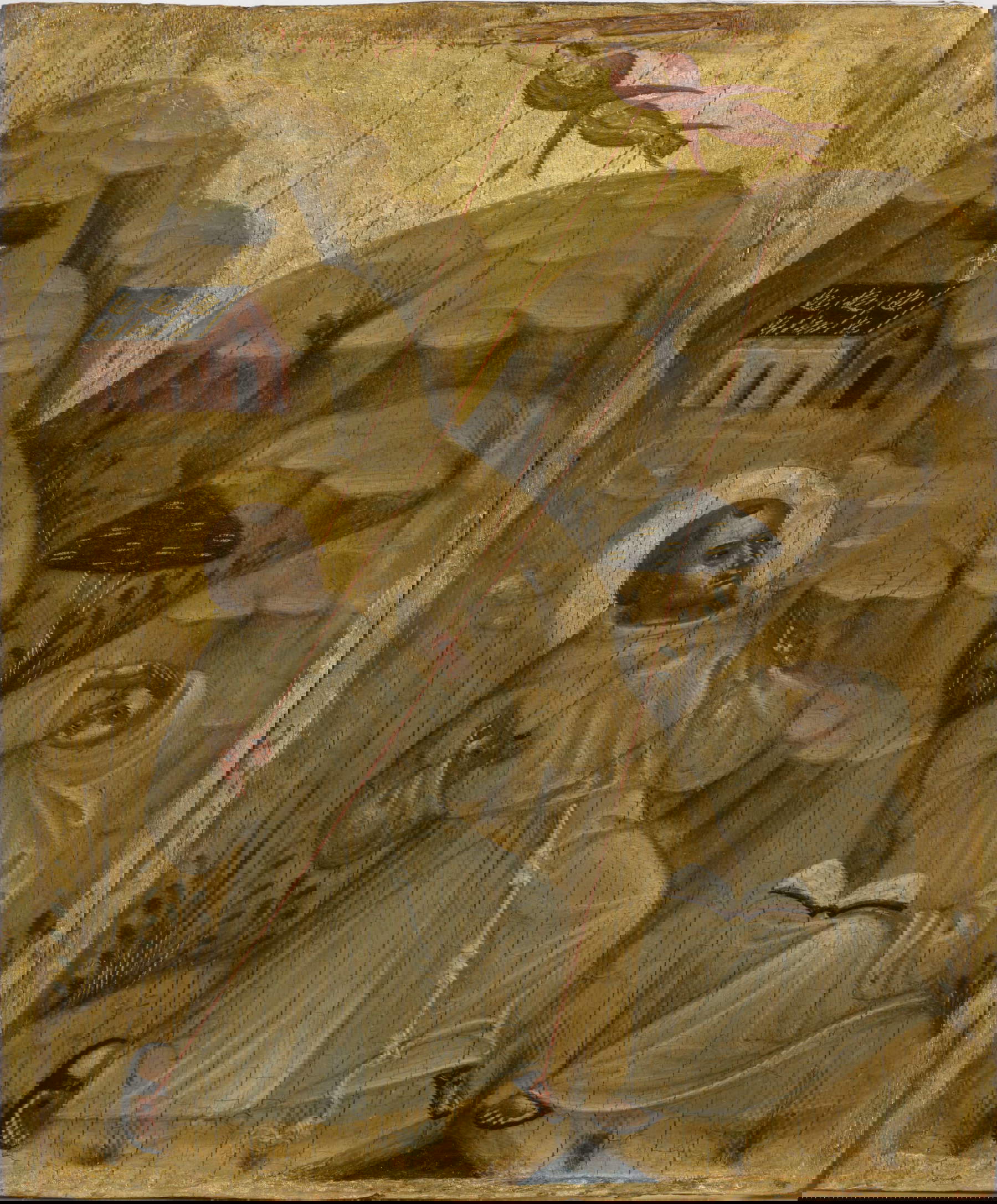 Jacobello del Fiore, San Francesco riceve le stimmate (1395-1400; tempera su tavola, fondo oro, 16,5 x 13 cm)