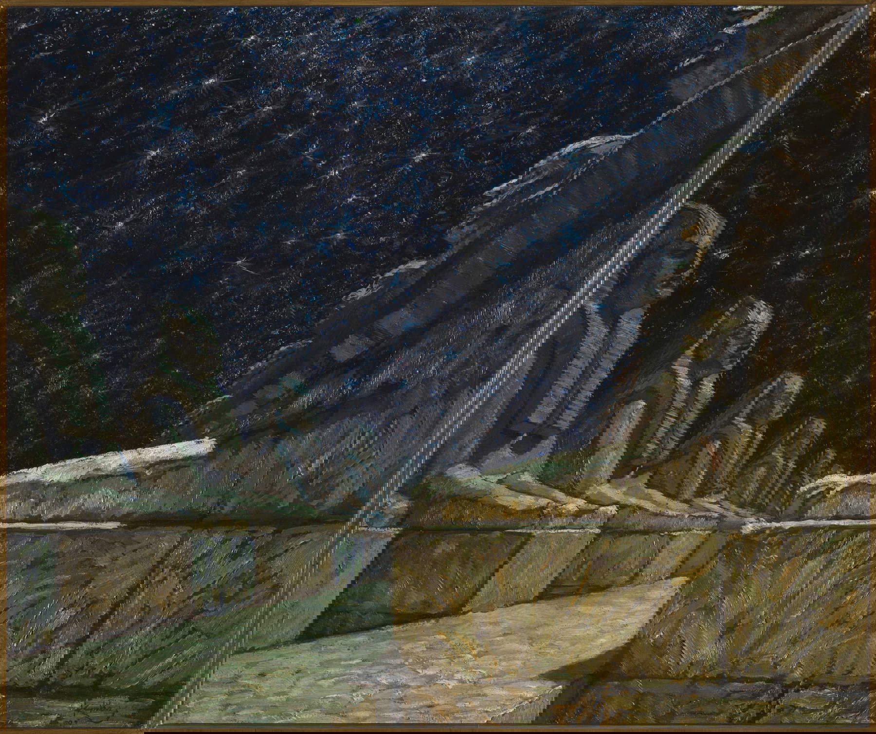 Franti&scaron;ek Kupka, Cesta ticha (Sfingy) (1903; Öl auf Karton, 58,5 x 69 cm; Prag, Nationalgalerie) &copy; Nationalgalerie Prag 2025