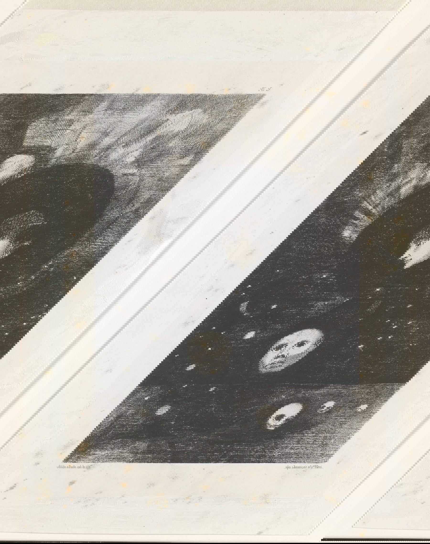 Odilon Redon, Keimung (1879; Lithografie, 38,6 &times; 28,8 cm; Otterlo, Kr&ouml;ller-M&uuml;ller Museum, Otterlo) &copy; Sammlung Kr&ouml;ller-M&uuml;ller Museum. Otterlo, die Niederlande. Foto: Rik Klein Gotink