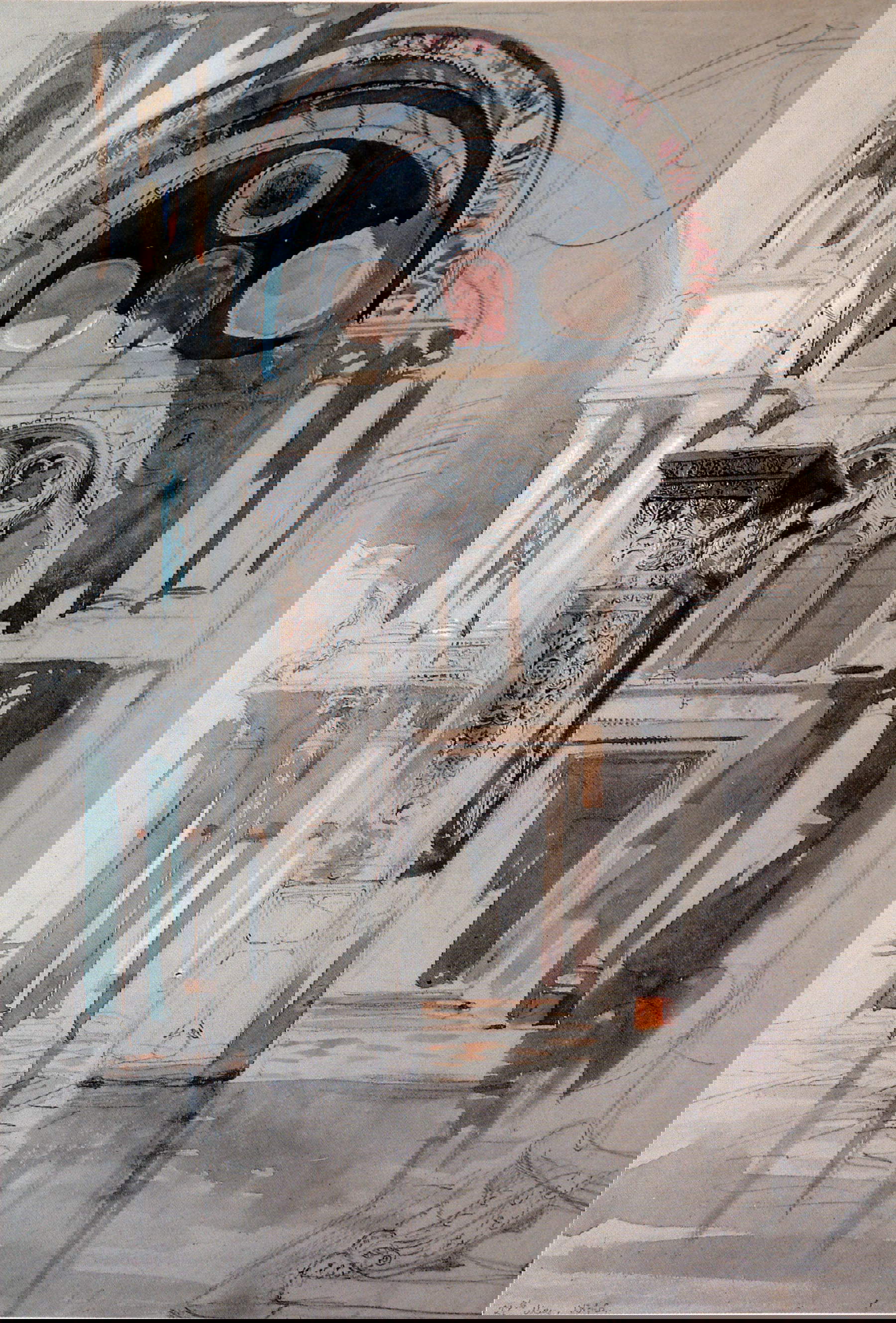 John Ruskin, La basilica di San Marco vista dal lato sud, dopo la pioggia (1846; matita, acquerello, inchiostro su carta, 421 x 286 mm; Oxford, Ashmolean Museum)