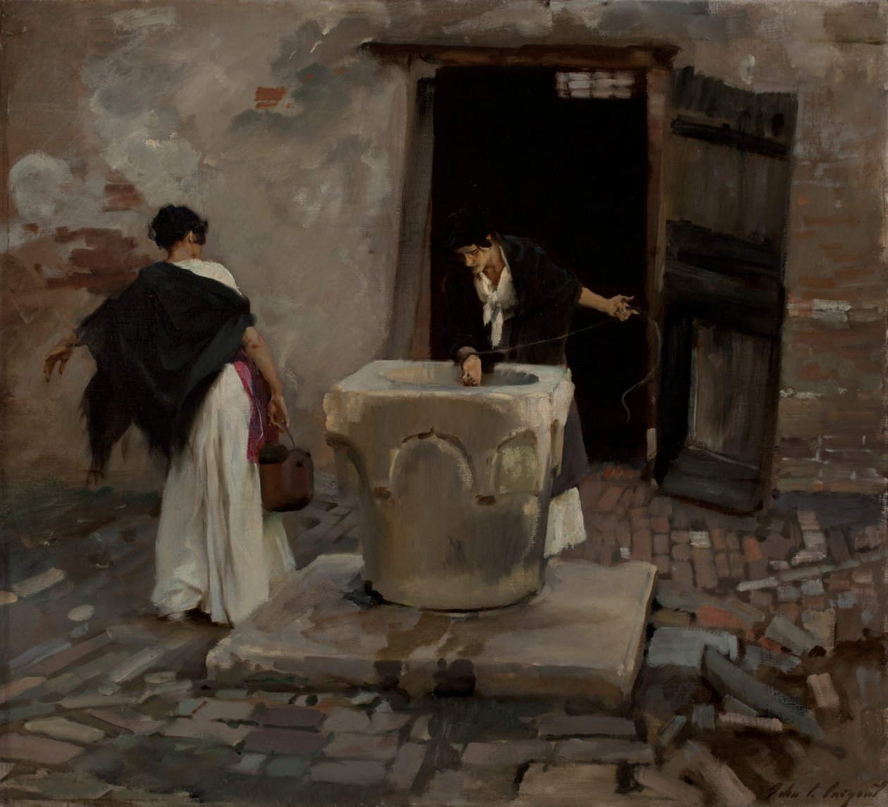 John Singer Sargent, Portatrici d&rsquo;acqua a Venezia (1882; olio su tela, 64,5 x 70,5 cm; Worcester, Worcester Art Museum)