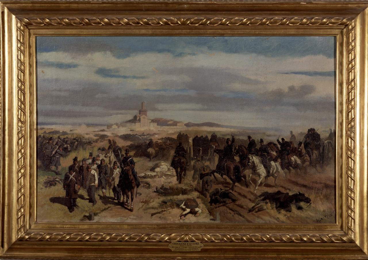 Giovanni Fattori, Assault on the Madonna of Discovery (1862; oil on canvas, 72 x 102 cm; Florence, Uffizi Galleries, Gallery of Modern Art)