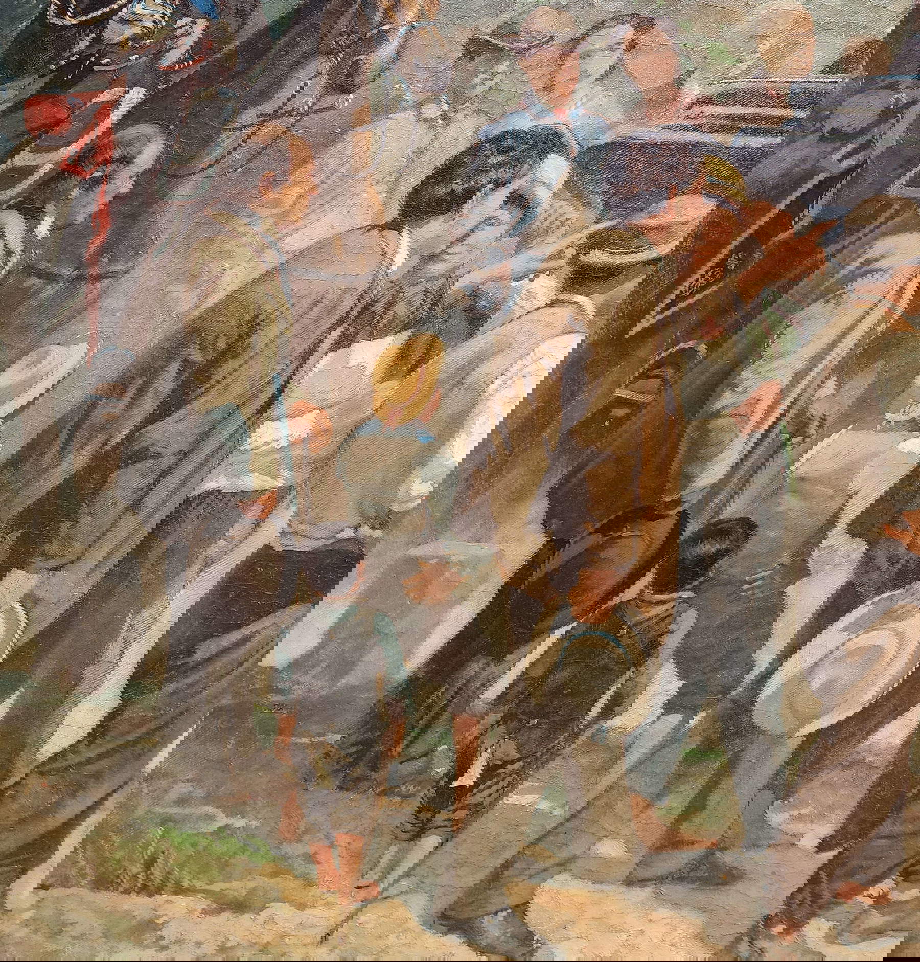 Luigi Norfini, Visit of King Victor Emmanuel II to the Castle of Brolio, detail