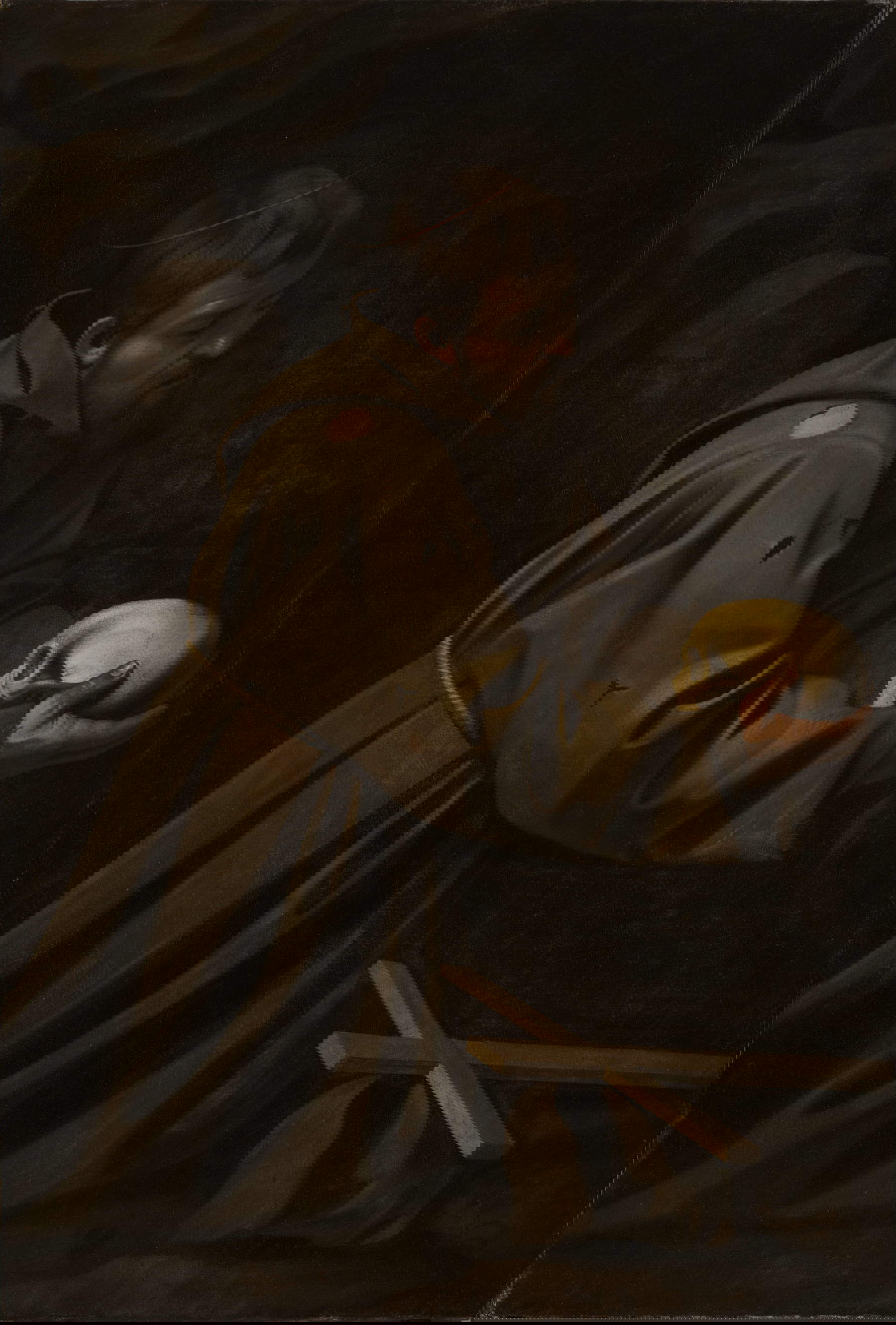 Caravaggio (attr.), San Francesco, versione ex Cecconi (olio su tela, 136 x 91 cm; Collezione privata)