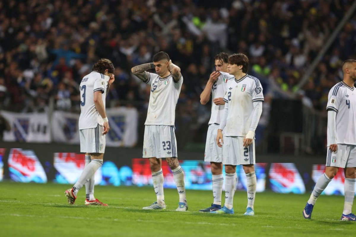 L'Italia fuori dai mondiali contro la Bosnia Erzegovina. Foto: FIGC