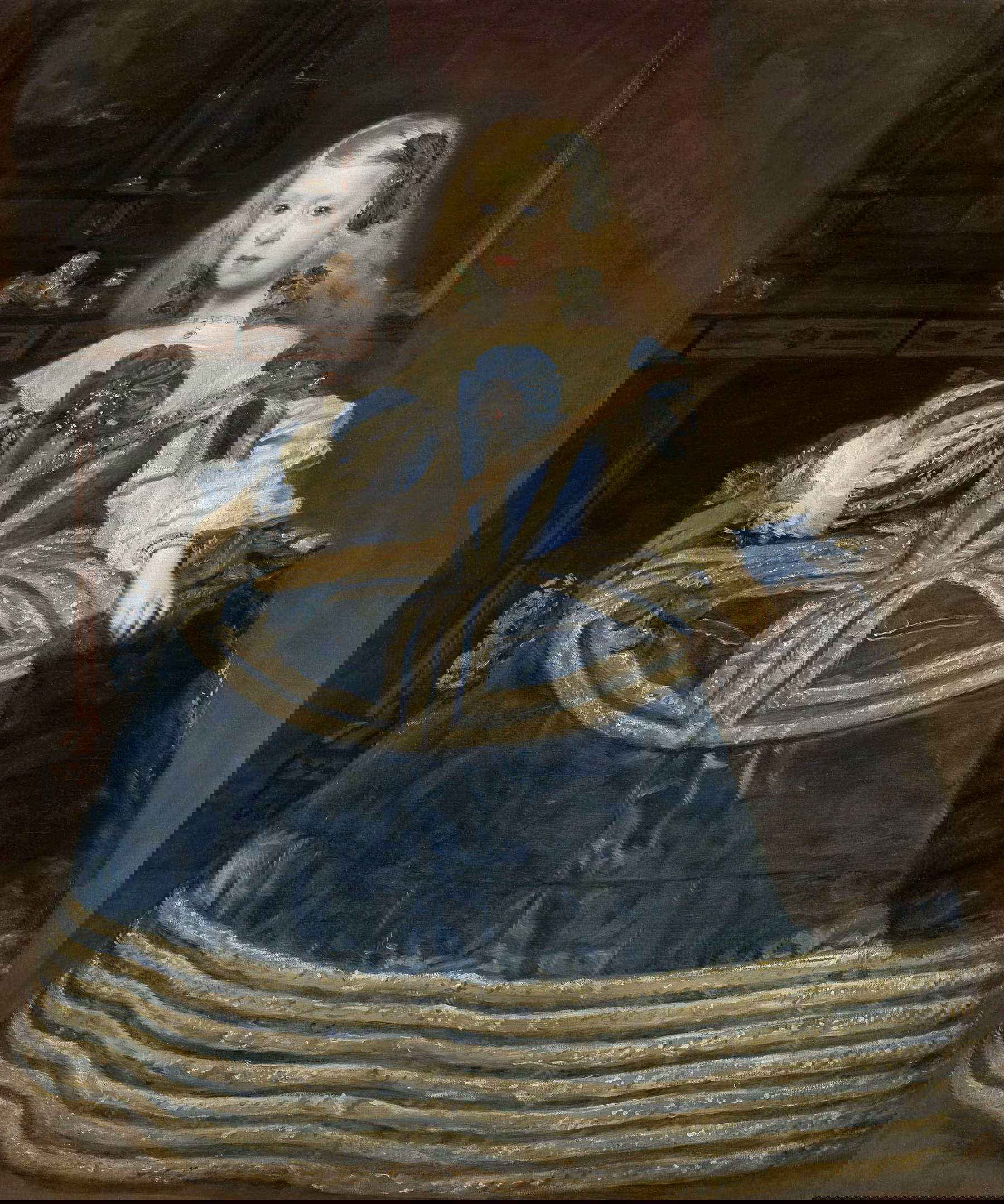 Diego Rodr&iacute;guez de Silva y Vel&aacute;zquez, The Infanta Margarita in a Blue Dress (1659; oil on canvas, 125.5 x 106 cm; Vienna, Kunsthistorisches Museum) &copy; KHM-Museumsverband