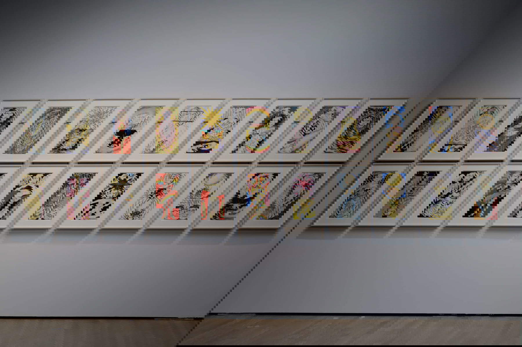 Allestimenti della mostra Tarocchi. Le origini, le carte, la fortuna, Accademia Carrara. Foto: Adi Corbetta