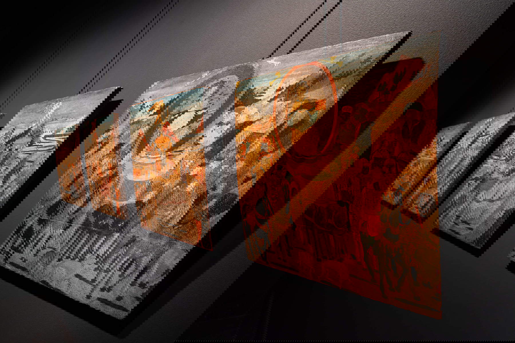 Allestimenti della mostra Tarocchi. Le origini, le carte, la fortuna, Accademia Carrara. Foto: Antonio Cadei