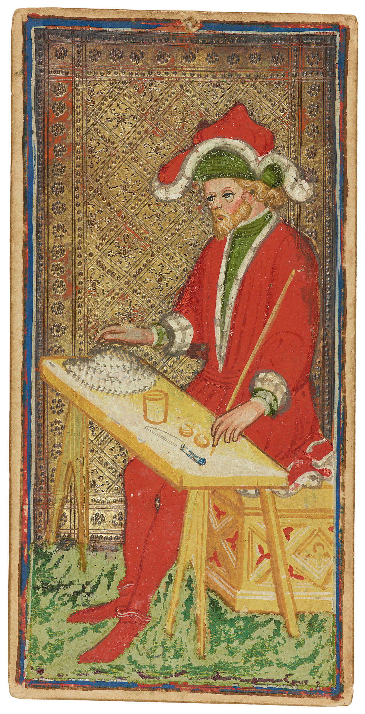 Bonifacio Bembo e Antonio Cicognara, Tarocchi, Il Bagatto (1455-80; New York, The Morgan Library Museum)