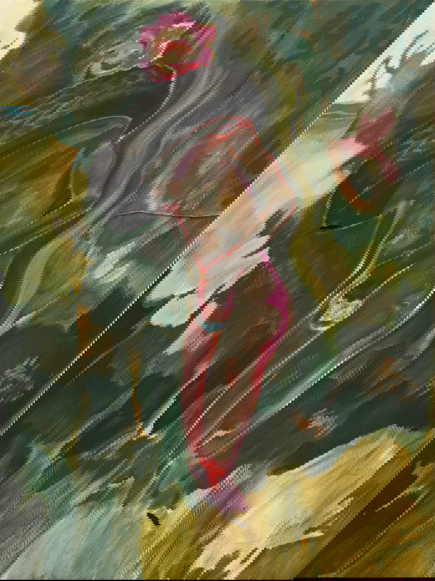 Michael Armitage, Collar (2016; óleo sobre lubugo, 200 x 150,5 cm; Nueva York, The Metropolitan Museum)