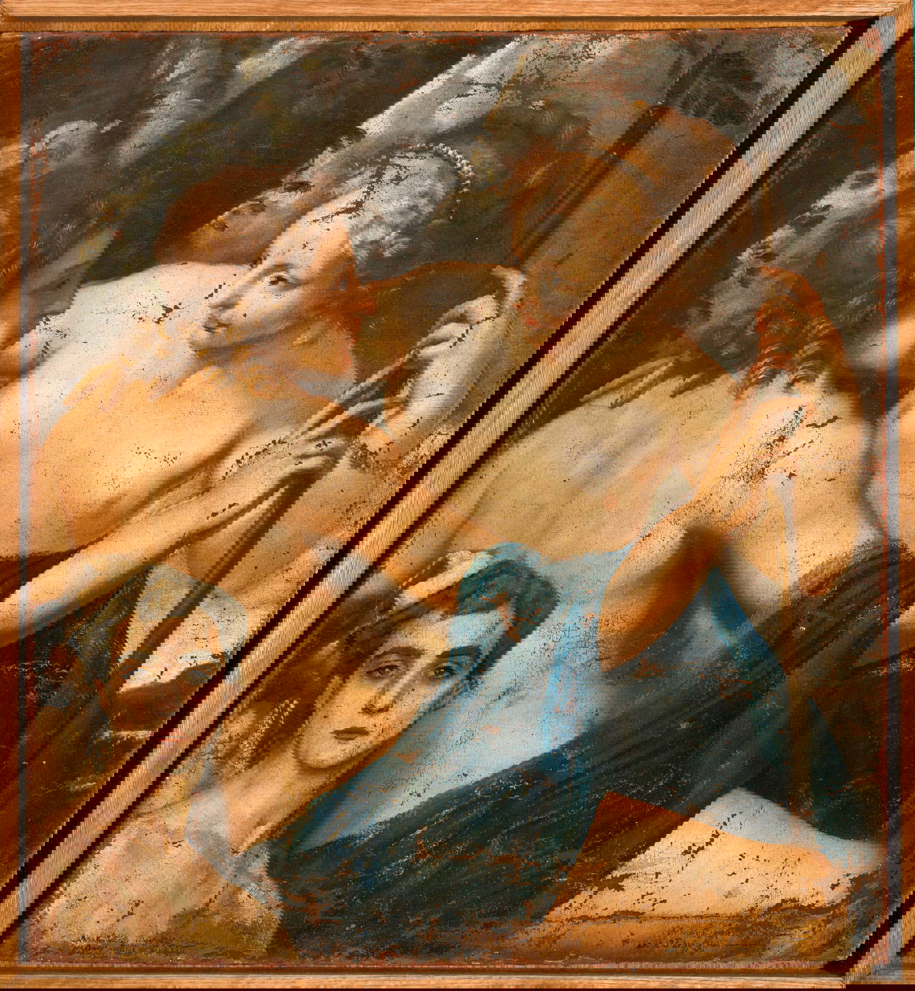 Anselmo Bucci, Self-portrait on antique Padovanino canvas (Paris, 1909-1910; oil on canvas, 95 &times; 87 cm; Private collection). Courtesy of M.M.M. Contemporary Art, Monza