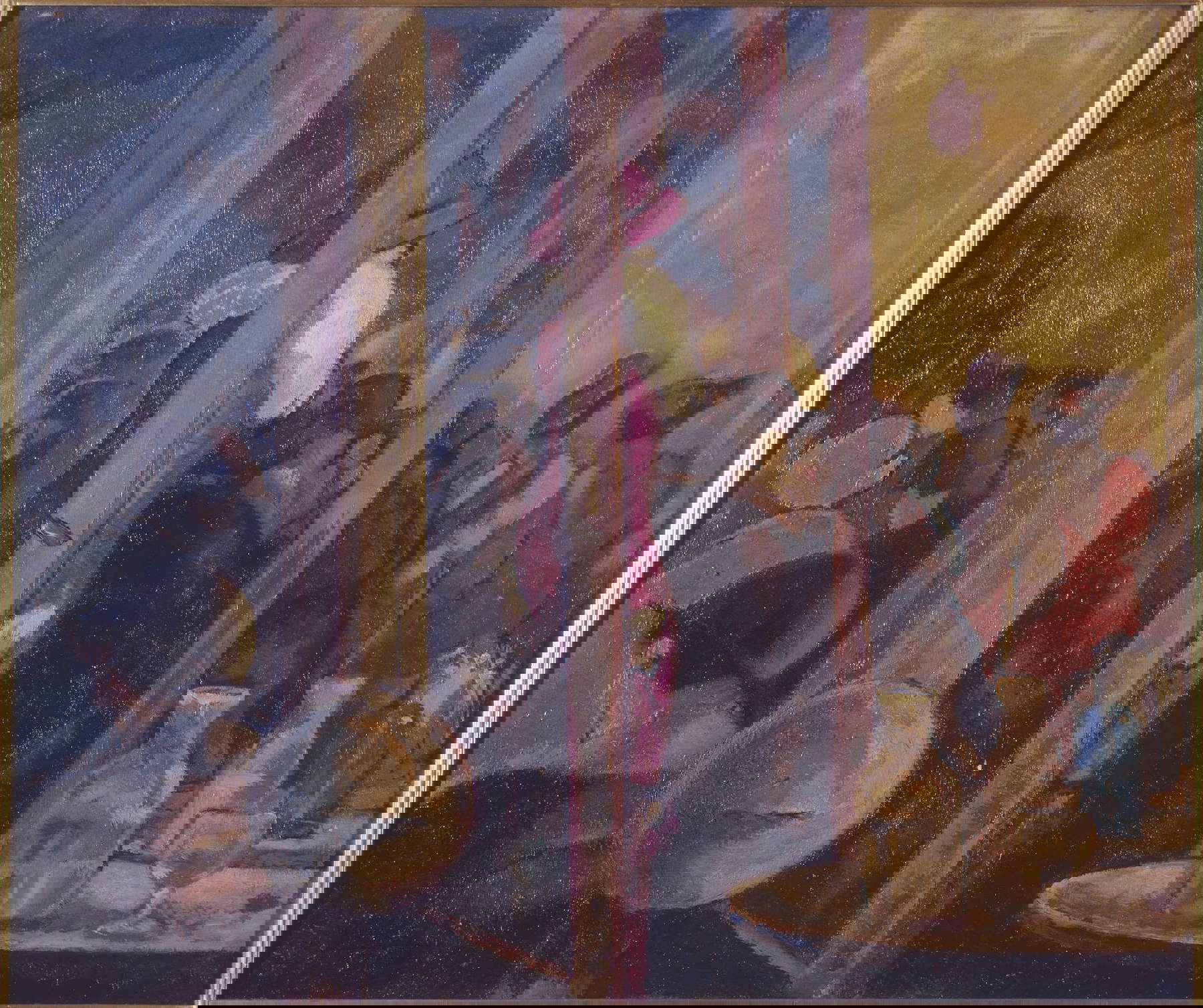 Anselmo Bucci, Cafe Cyrano (1914; oil on canvas, 53 &times; 65 cm; Ancona, Pinacoteca civica 