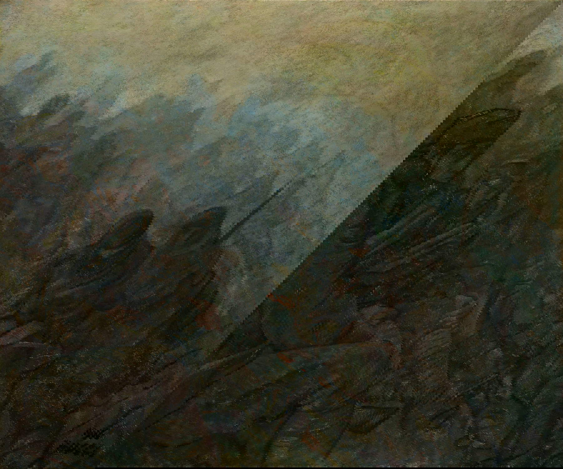 Anselmo Bucci, War (1916; oil on canvas, 100.5 &times; 120.5 cm; Rovereto, Mart, VAF-Stiftung Collection)