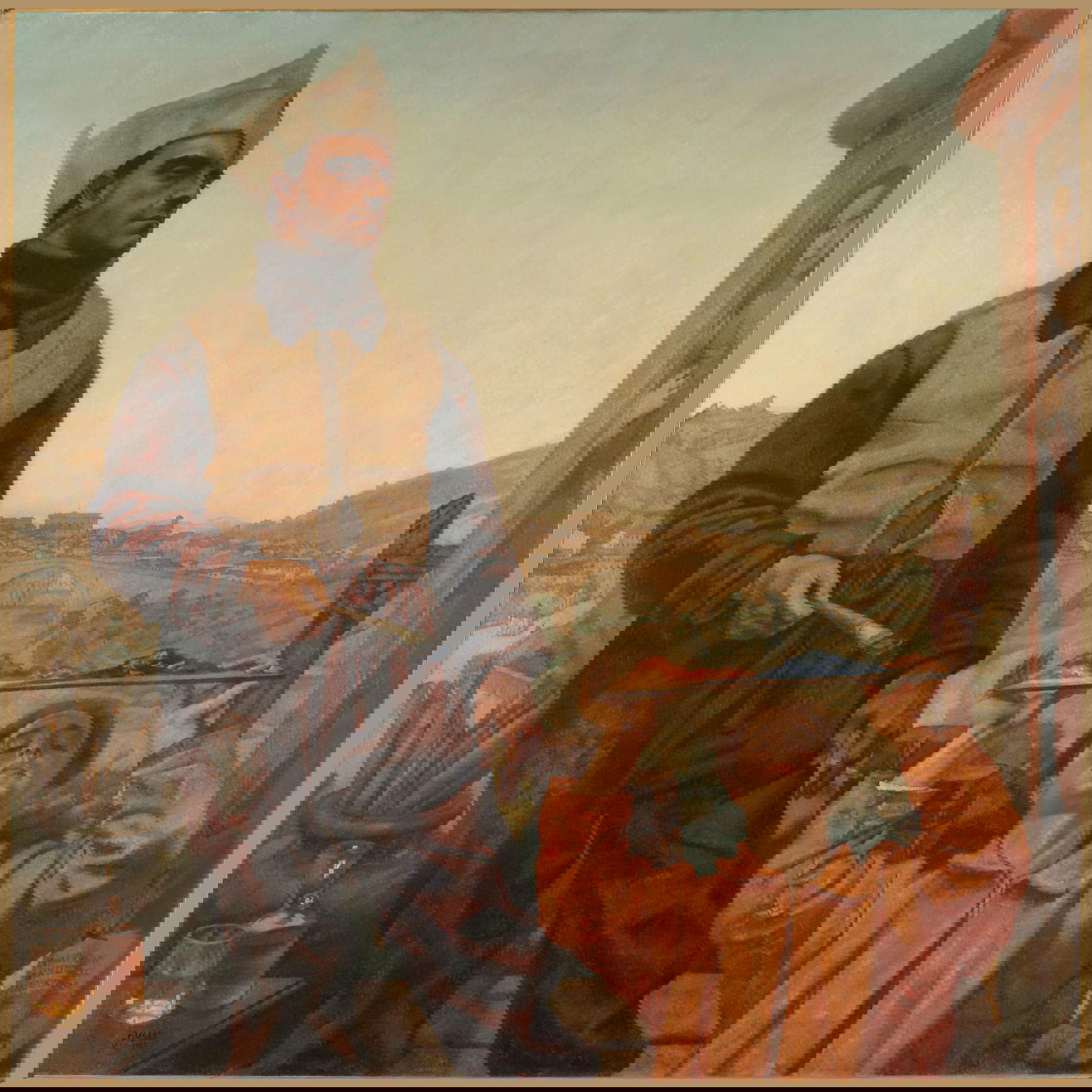 Anselmo Bucci, The Painters (1921-1924; oil on canvas, 160 &times; 160 cm; Province of Pesaro and Urbino, on display at the Casa Museo Quadreria Cesarini)