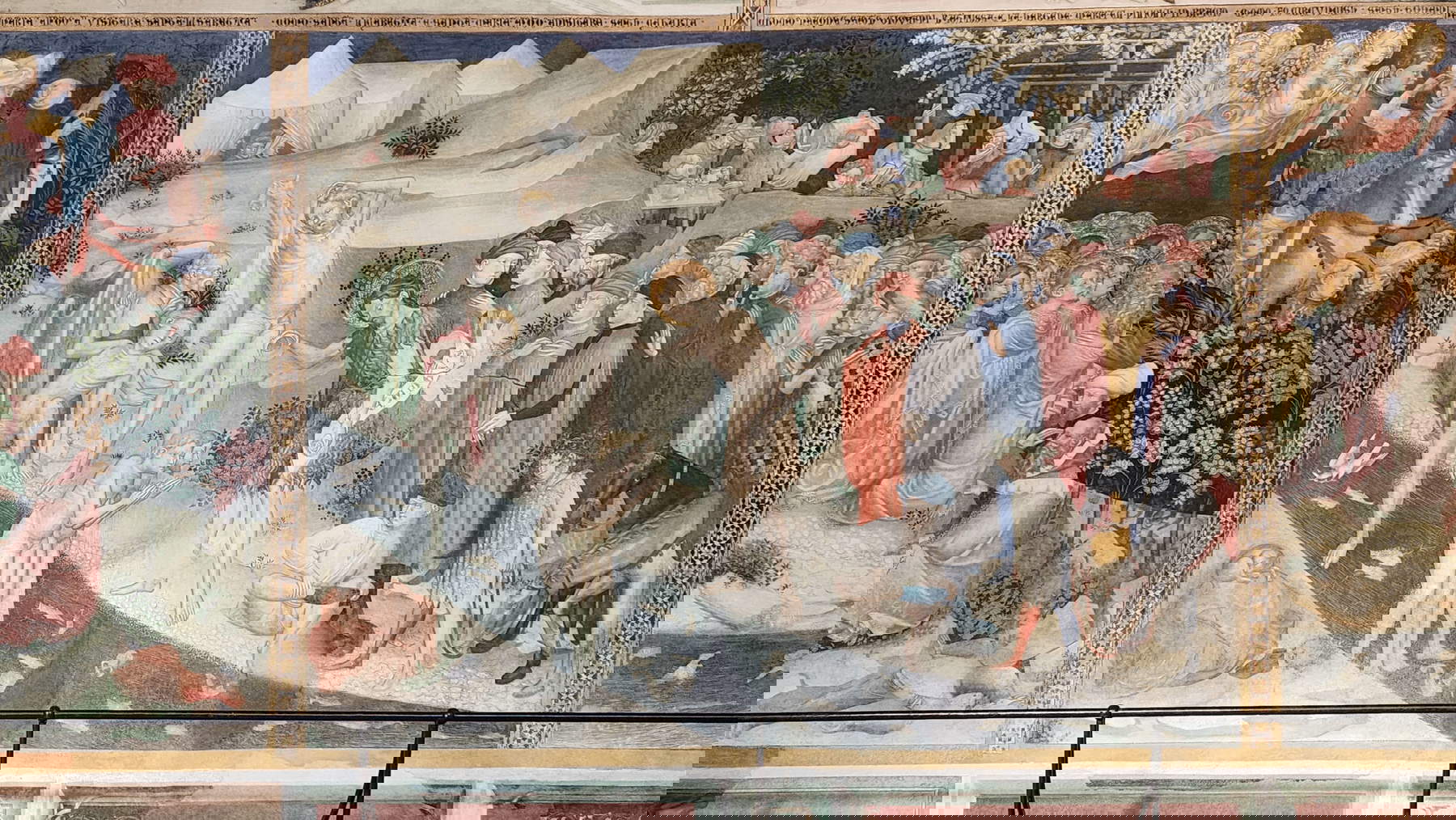 Gli affreschi di Lorenzo e Jacopo Salimbeni nell'Oratorio di San Giovanni Battista a Urbino. Foto: Federico Giannini