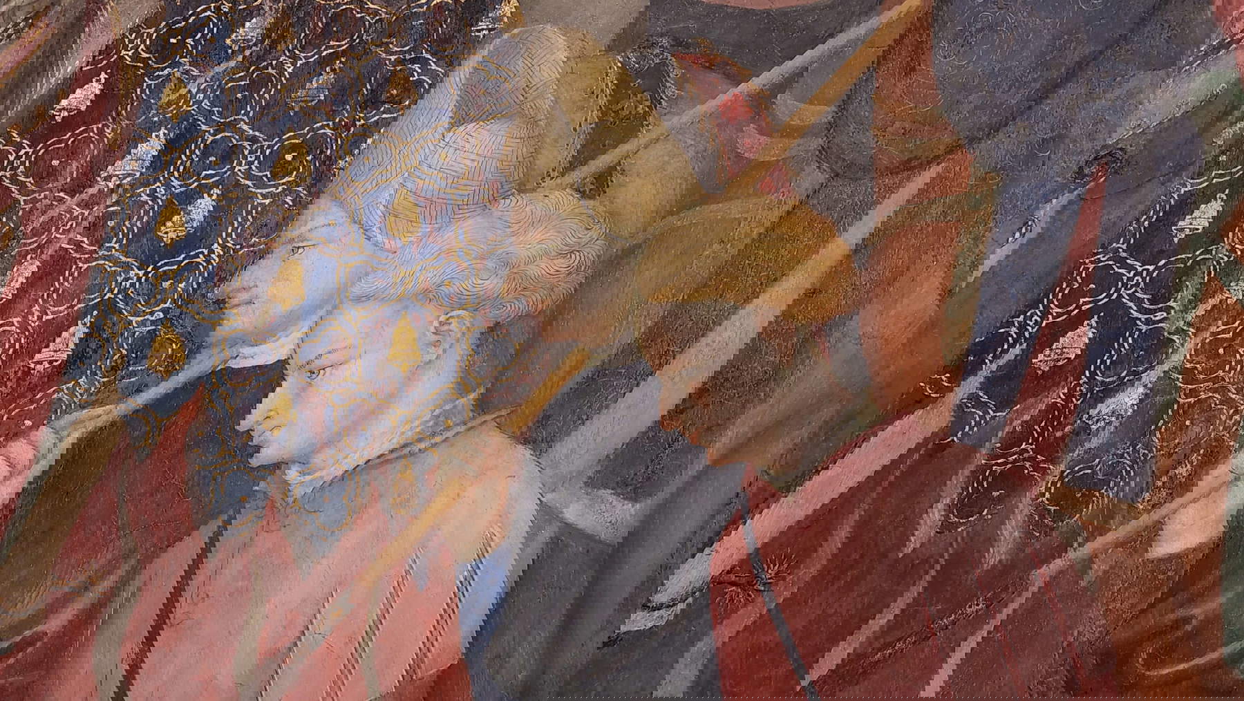 Gli affreschi di Lorenzo e Jacopo Salimbeni nell'Oratorio di San Giovanni Battista a Urbino. Foto: Federico Giannini