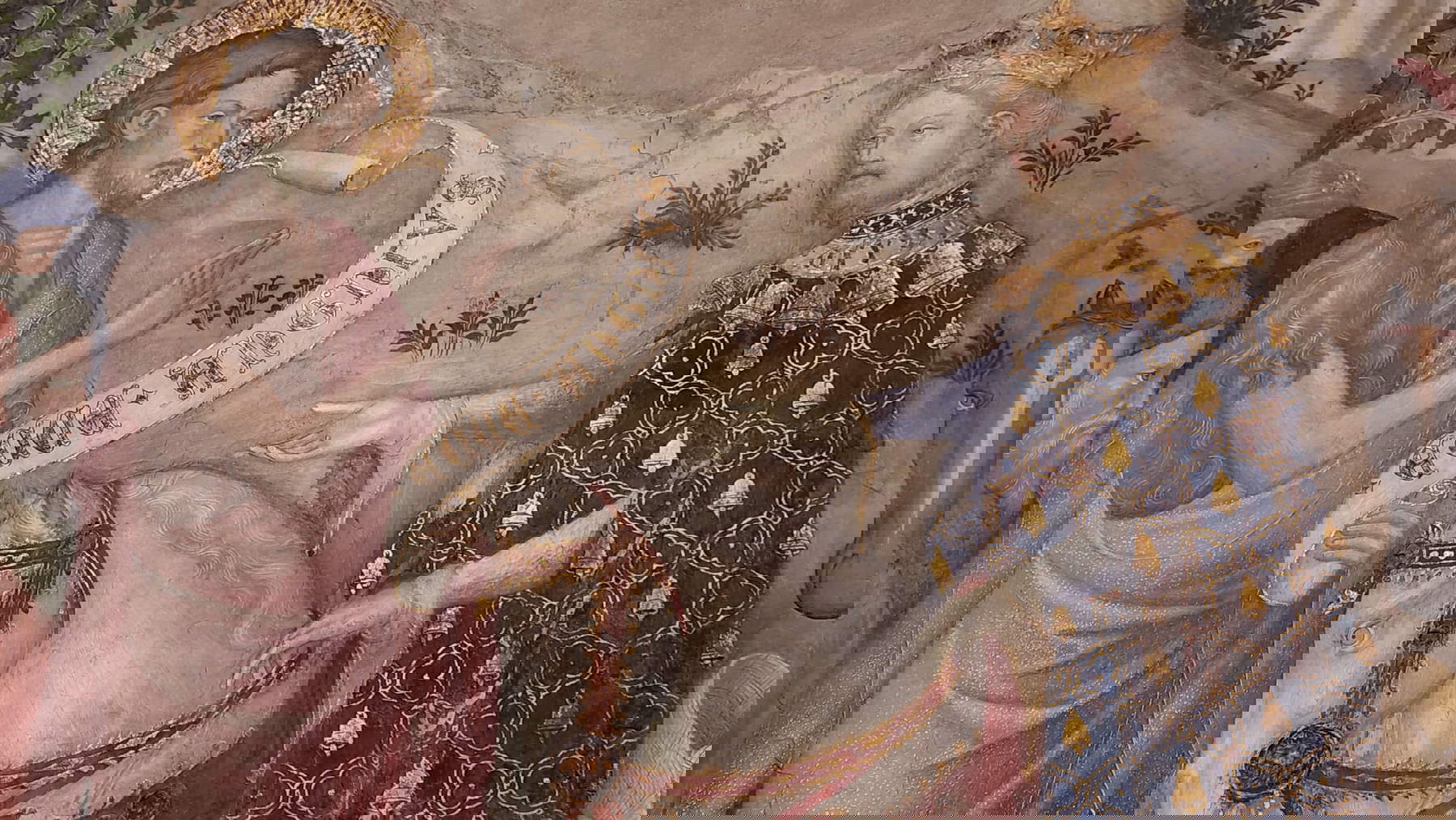 Gli affreschi di Lorenzo e Jacopo Salimbeni nell'Oratorio di San Giovanni Battista a Urbino. Foto: Federico Giannini