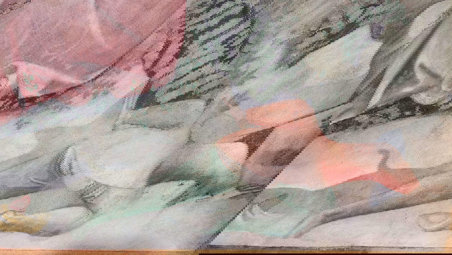 Gli affreschi di Lorenzo e Jacopo Salimbeni nell'Oratorio di San Giovanni Battista a Urbino. Foto: Federico Giannini