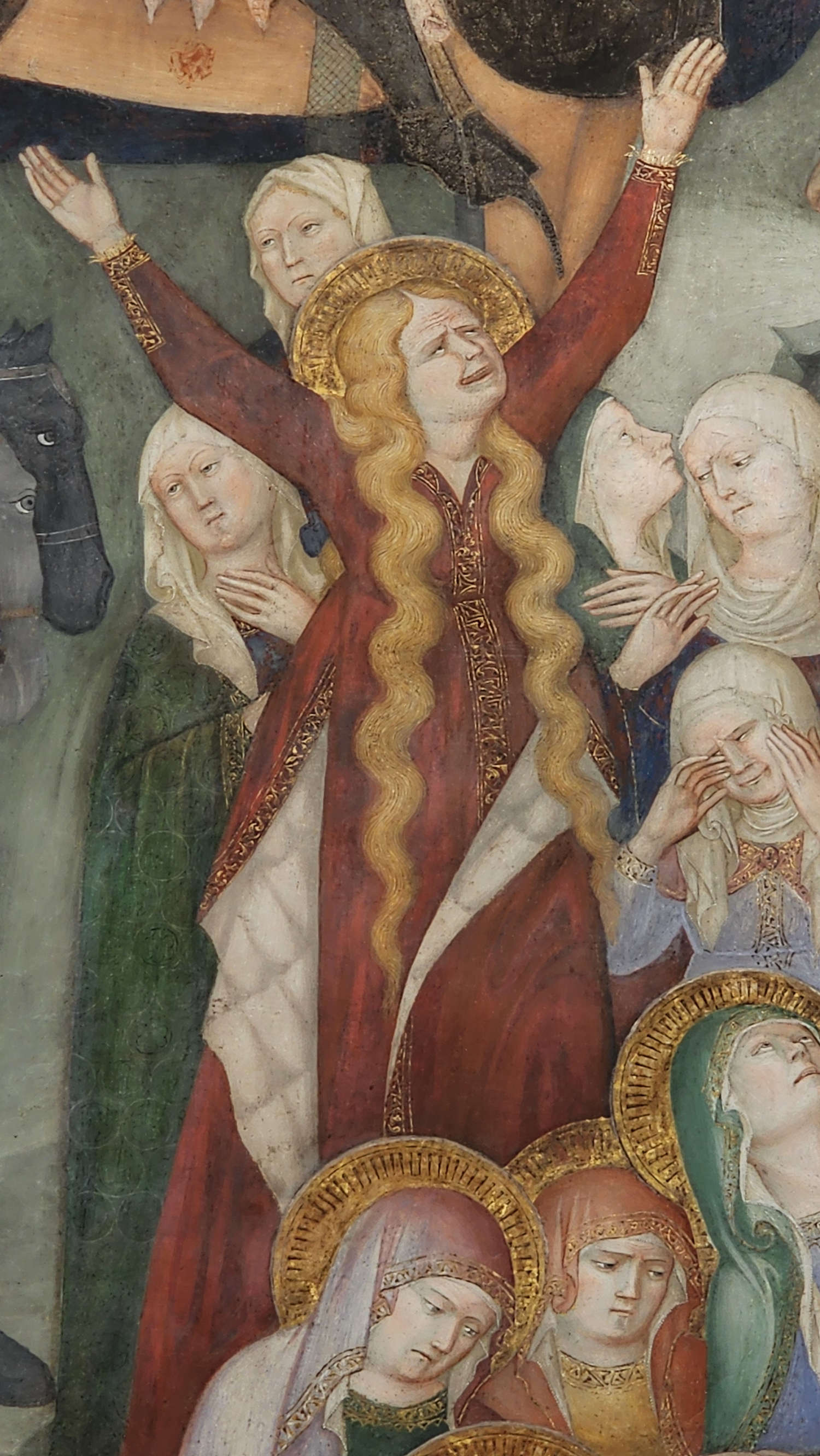 Gli affreschi di Lorenzo e Jacopo Salimbeni nell'Oratorio di San Giovanni Battista a Urbino. Foto: Federico Giannini