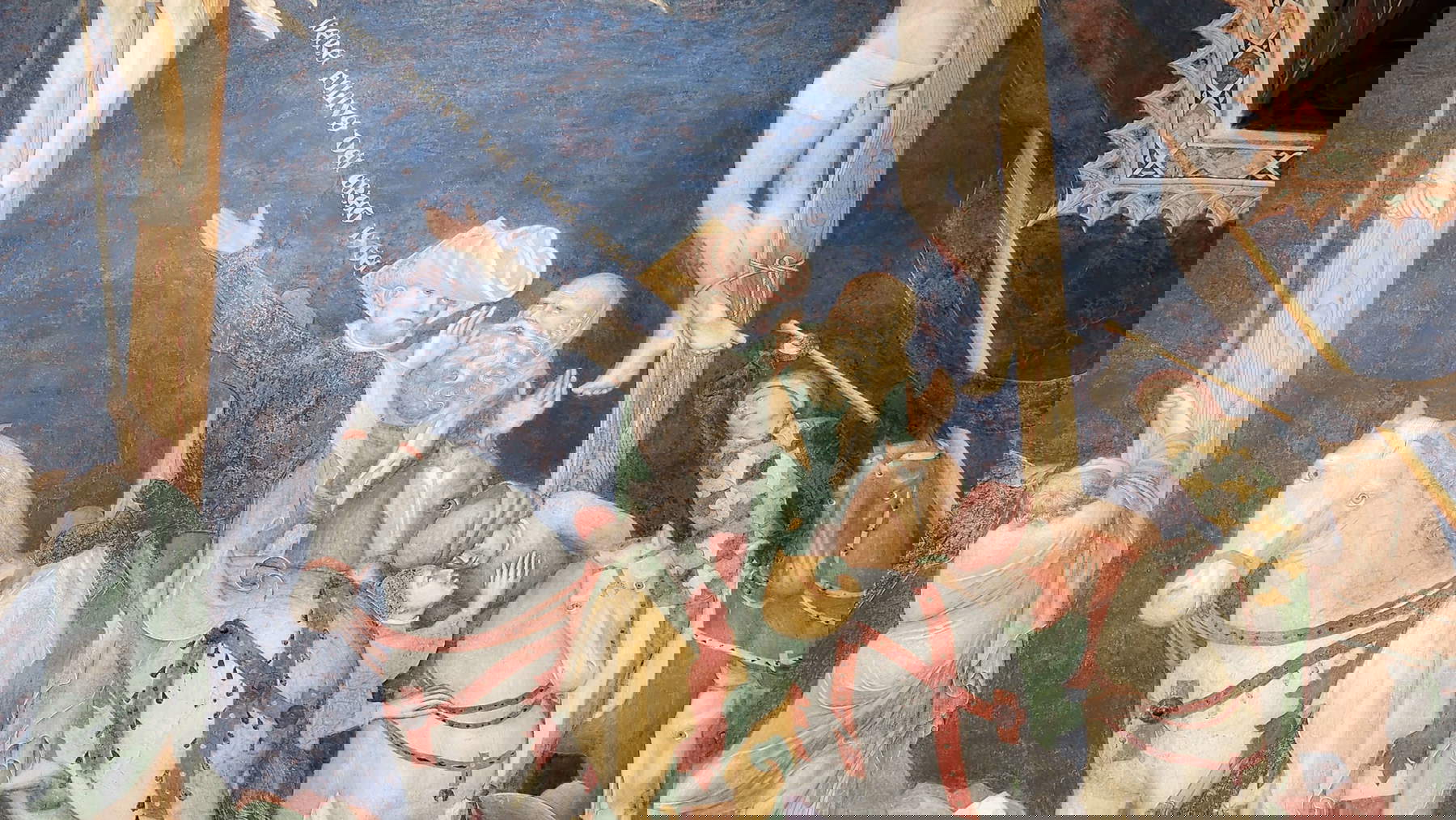 Gli affreschi di Lorenzo e Jacopo Salimbeni nell'Oratorio di San Giovanni Battista a Urbino. Foto: Federico Giannini