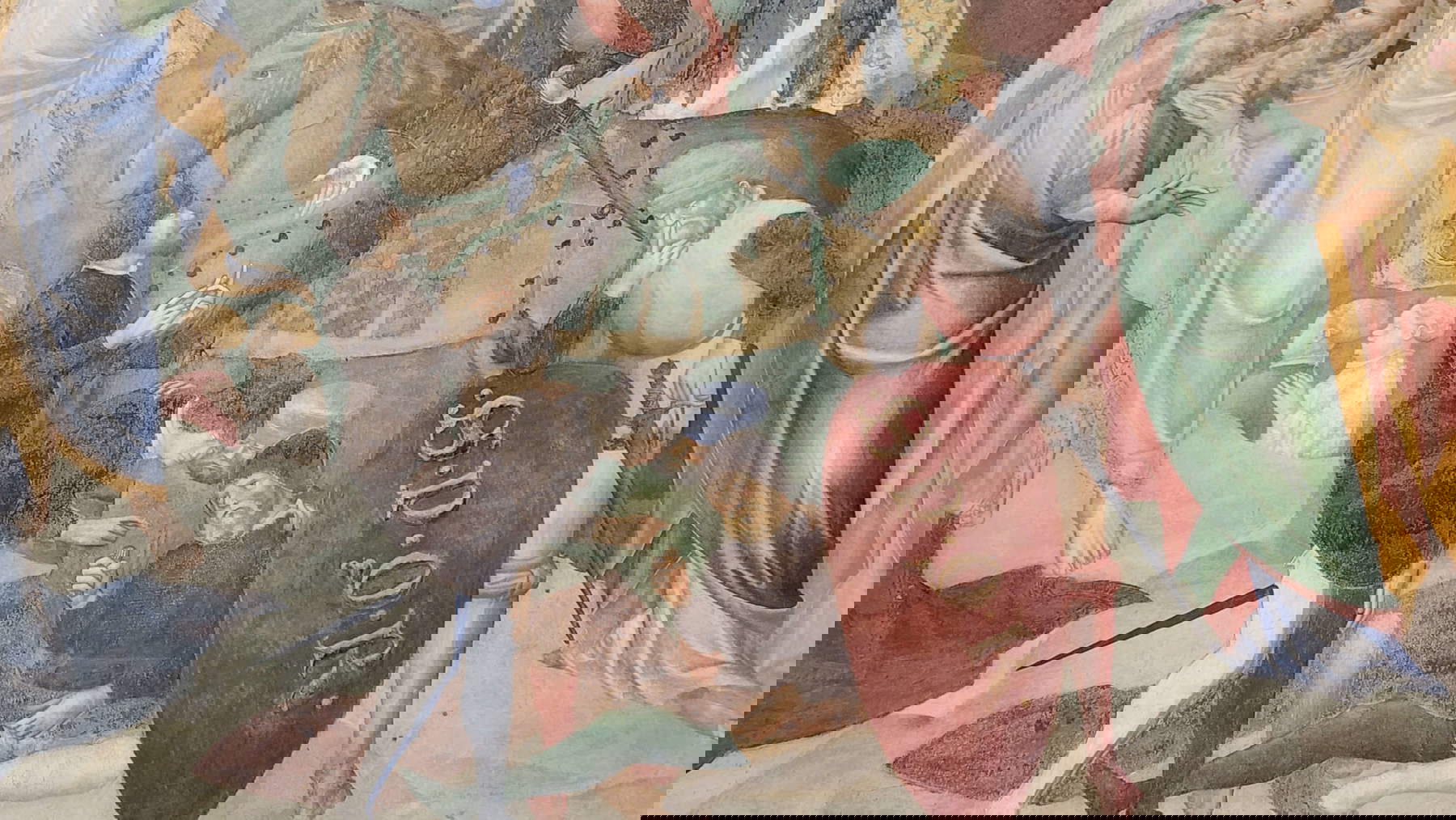 Gli affreschi di Lorenzo e Jacopo Salimbeni nell'Oratorio di San Giovanni Battista a Urbino. Foto: Federico Giannini