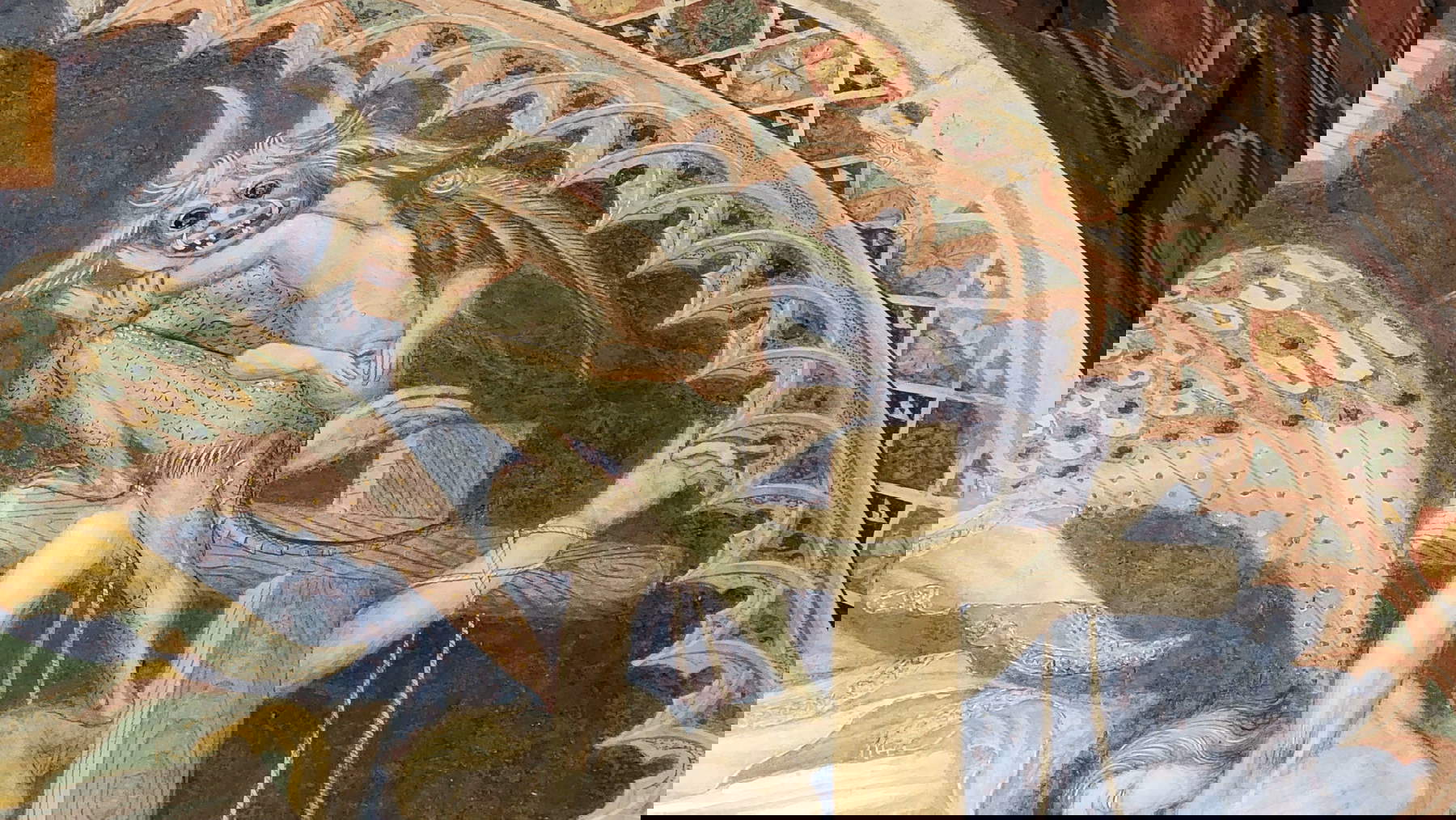 Gli affreschi di Lorenzo e Jacopo Salimbeni nell'Oratorio di San Giovanni Battista a Urbino. Foto: Federico Giannini