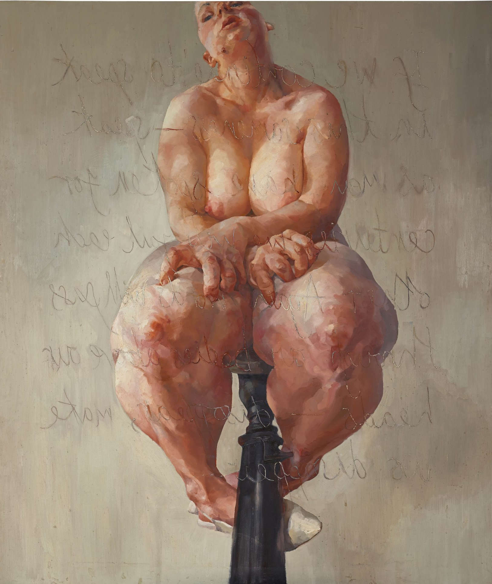 Jenny Saville, Propped (1992; oil on canvas, 213 x 183 cm; David Teiger Collection)