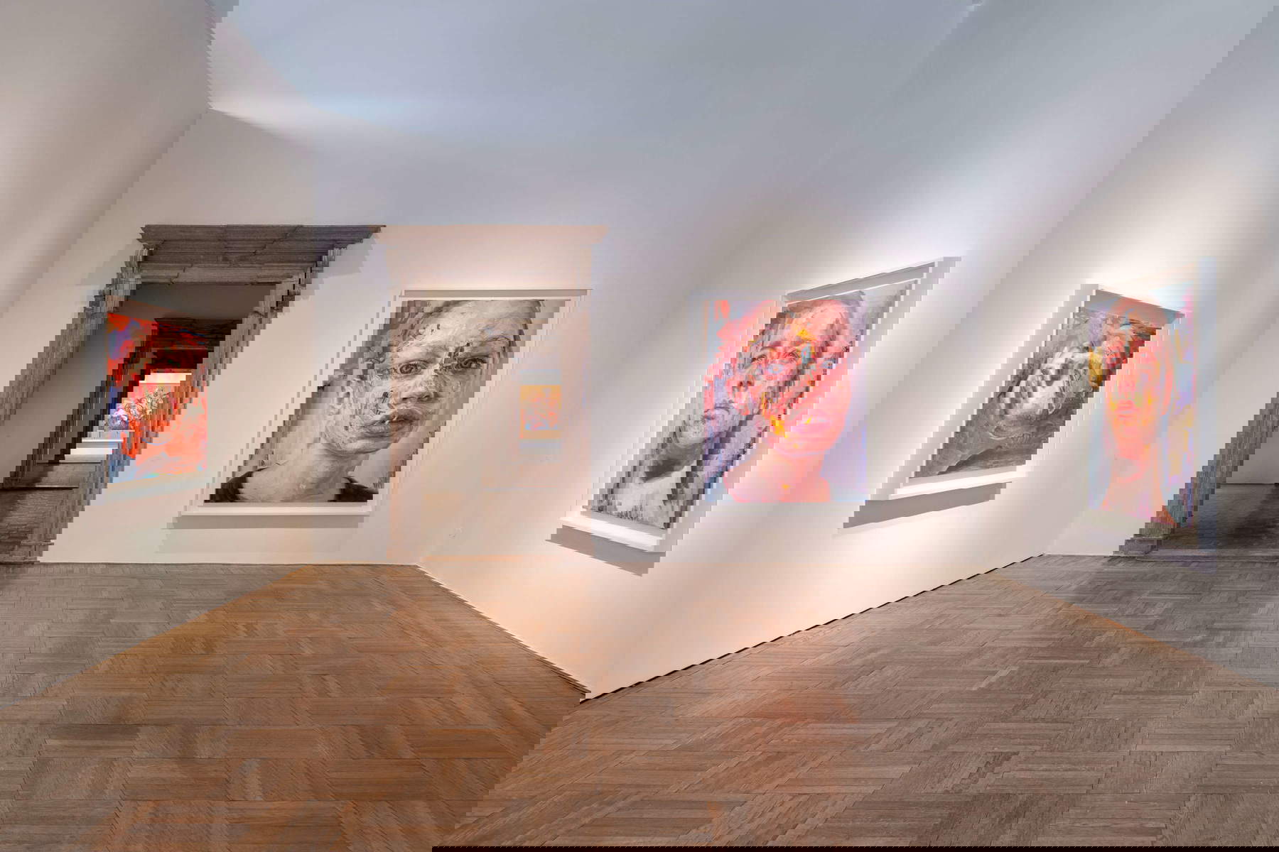 Set-ups of the Jenny Saville exhibition at Ca' Pesaro. Photo: Irene Fanizza