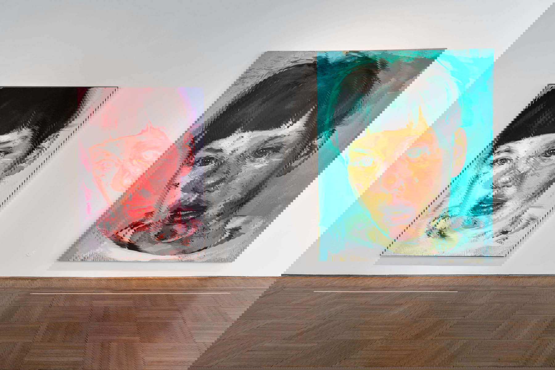 Set-ups of the Jenny Saville exhibition at Ca' Pesaro. Photo: Irene Fanizza