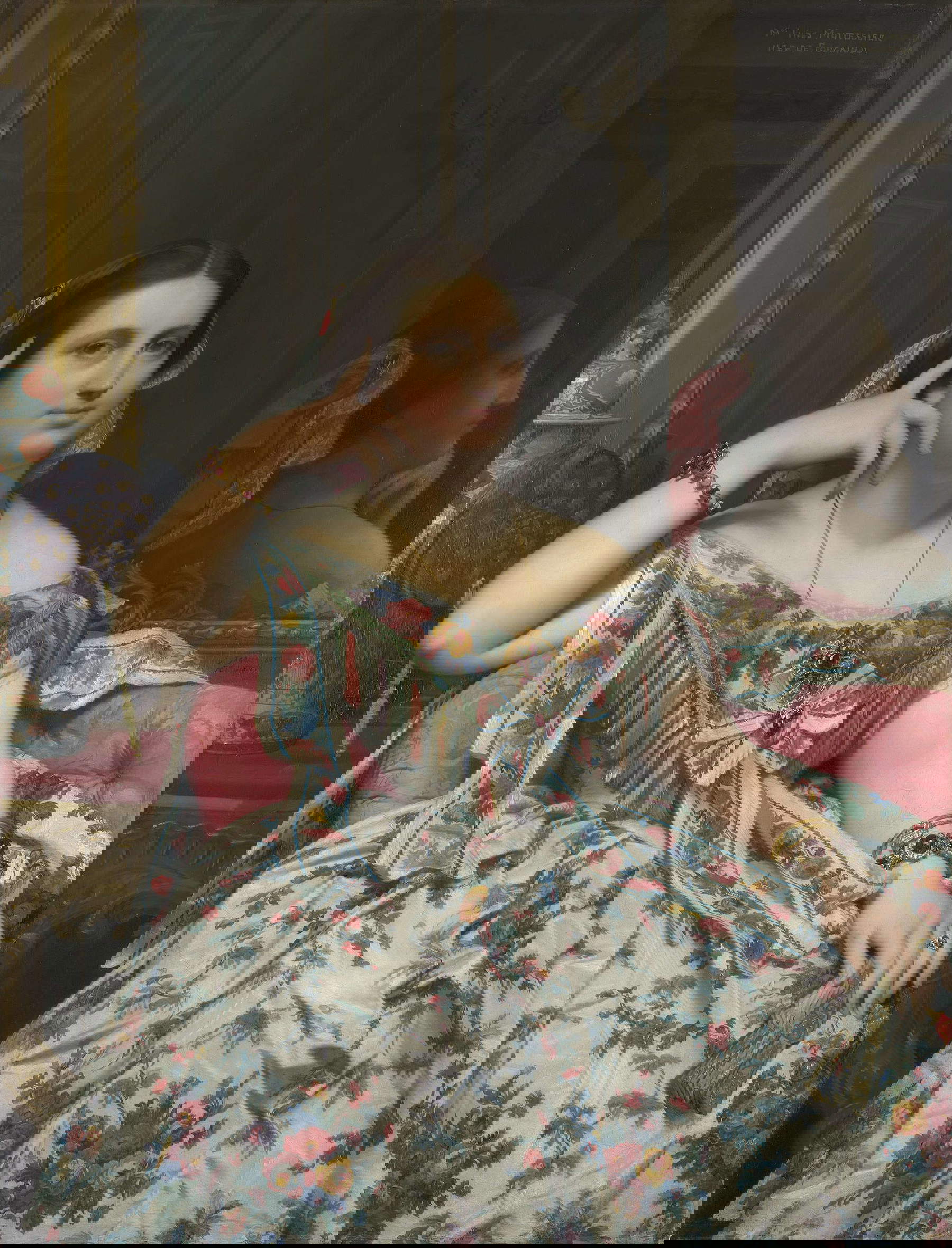 Jean-Auguste-Dominique Ingres, Portrait of Mademe Moitessier (1856; oil on canvas, 120 x 92.1 cm; London, National Gallery)