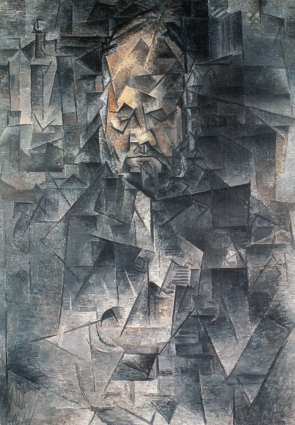 Pablo Picasso, Portrait of Ambroise Vollard (1909-1910; oil on canvas, 92 x 65.5 cm; Moscow, Pushkin Museum)