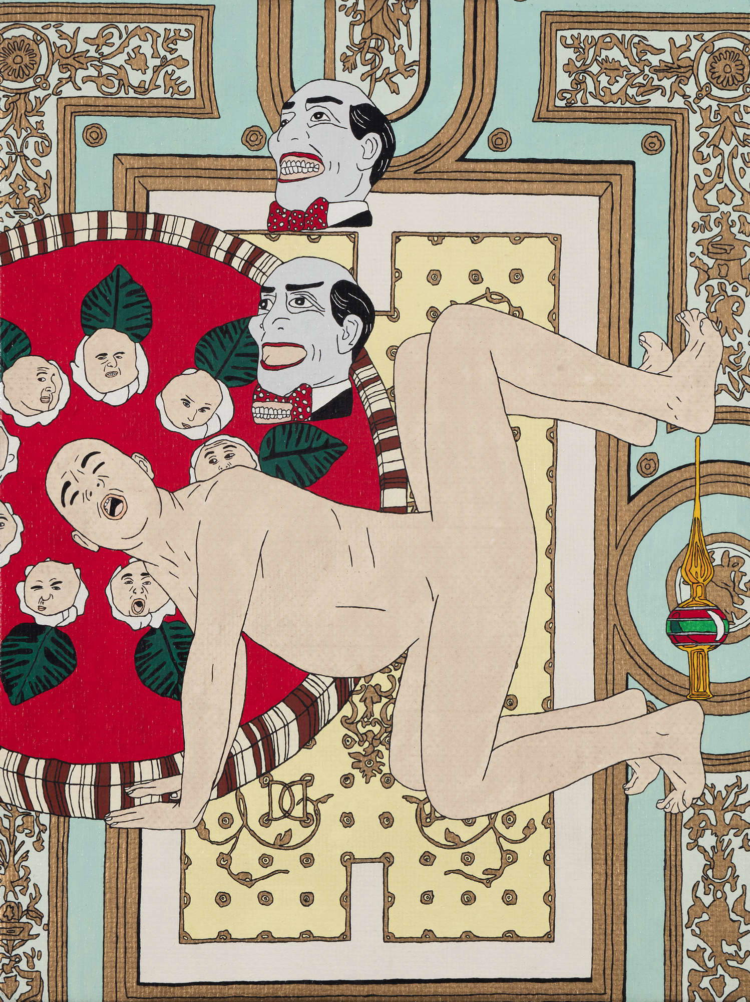 Maurizio Cannavacciuolo, Feliz cumpleaños (1996; óleo sobre lienzo, 40 x 30 cm). Foto: Galería Giampaolo Abbondio