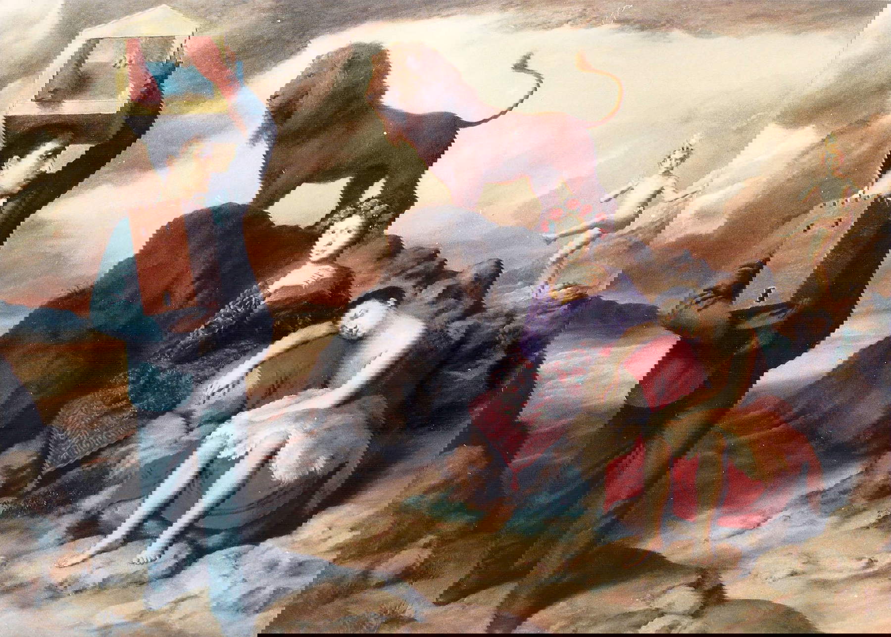 Stefano Di Stazio, En el umbral de Oriente (1986; óleo sobre lienzo, 118 x 170 cm). Foto: Studio Vigato