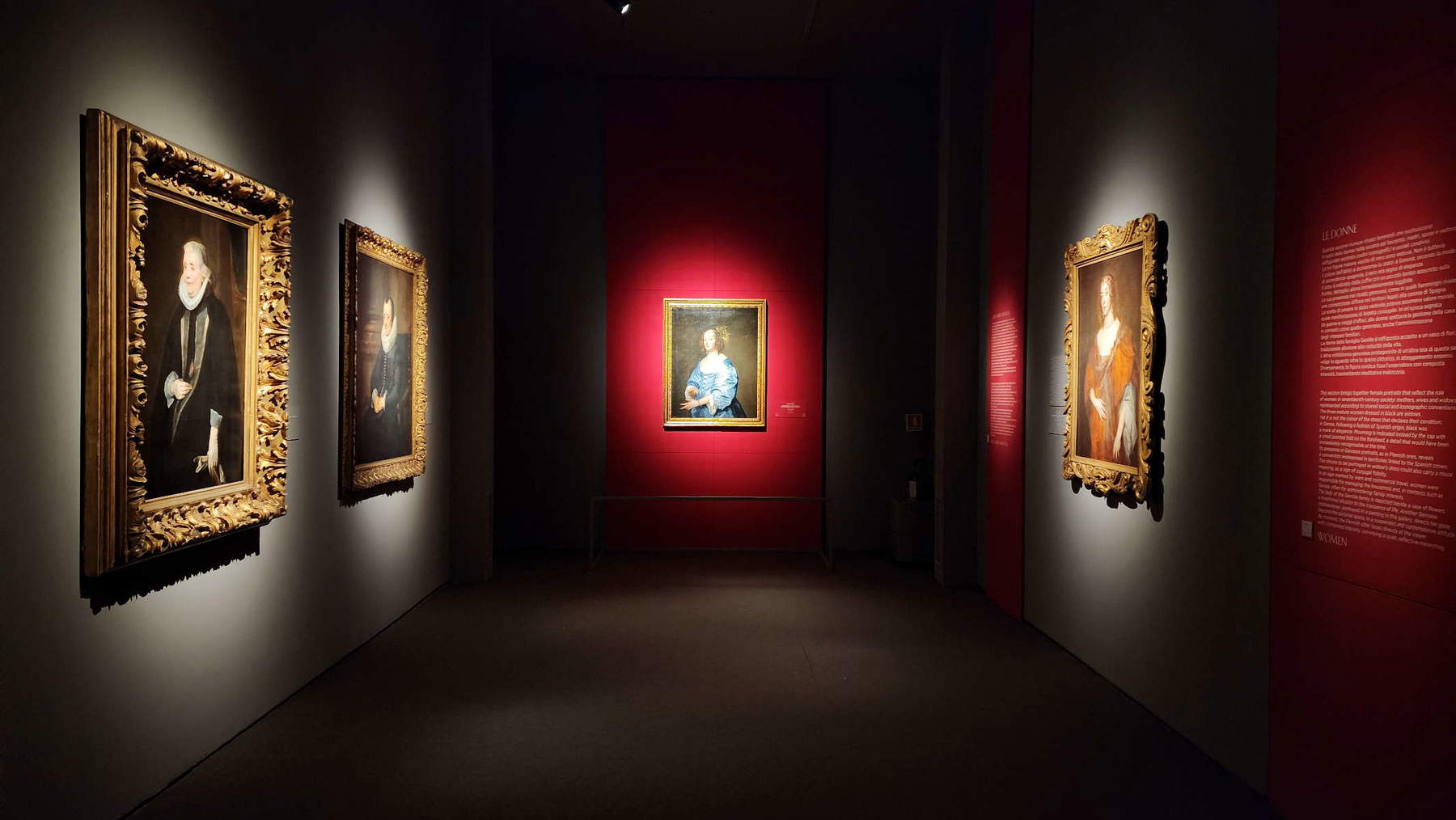 Allestimenti della mostra Van Dyck l'europeo. Foto: Federico Giannini
