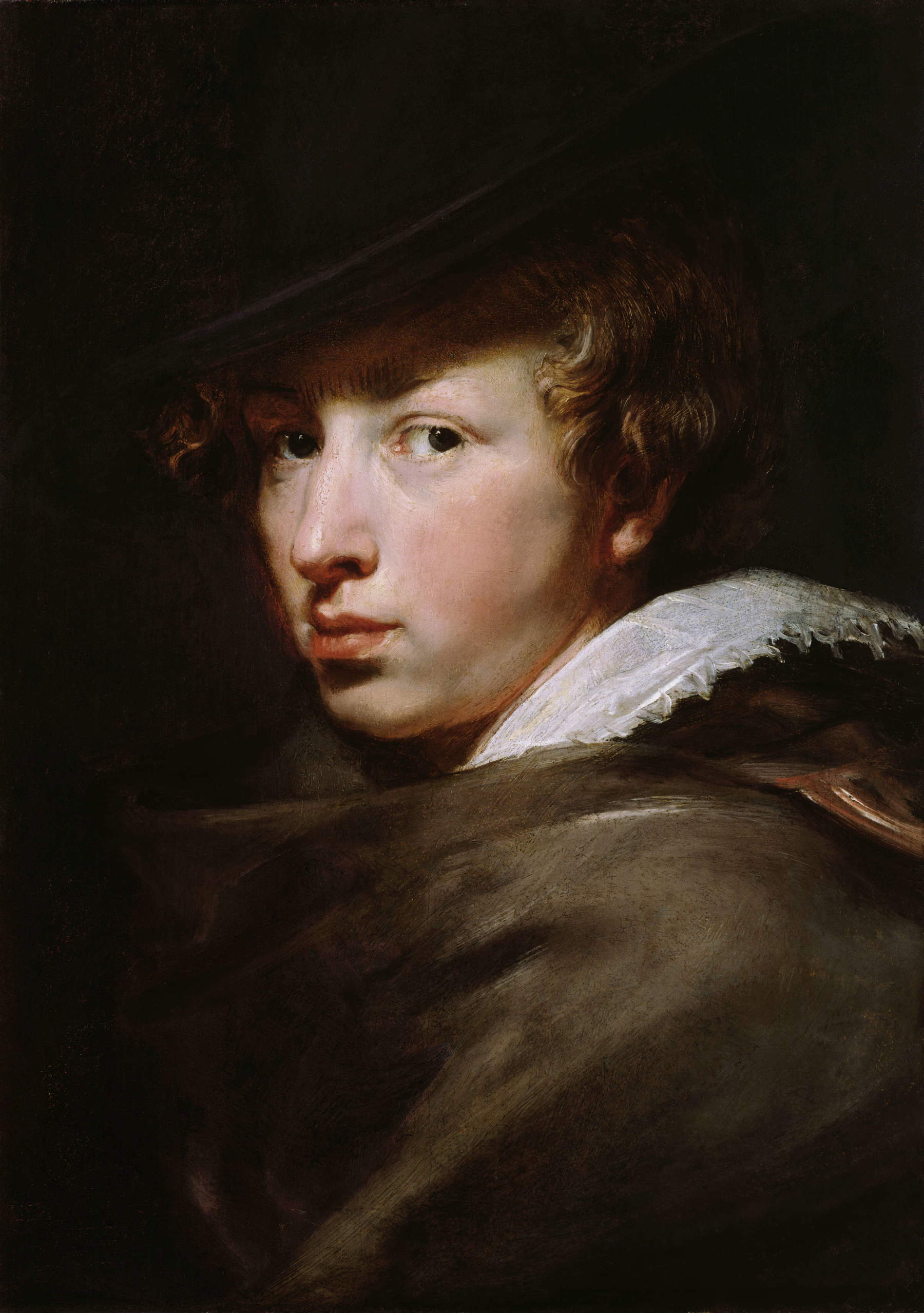 Antoon van Dyck, Autoritratto (1615-1617; olio su tavola, 36,5 &times; 25,8 cm; Anversa, Rubenshuis, inv. RH.S.216)
