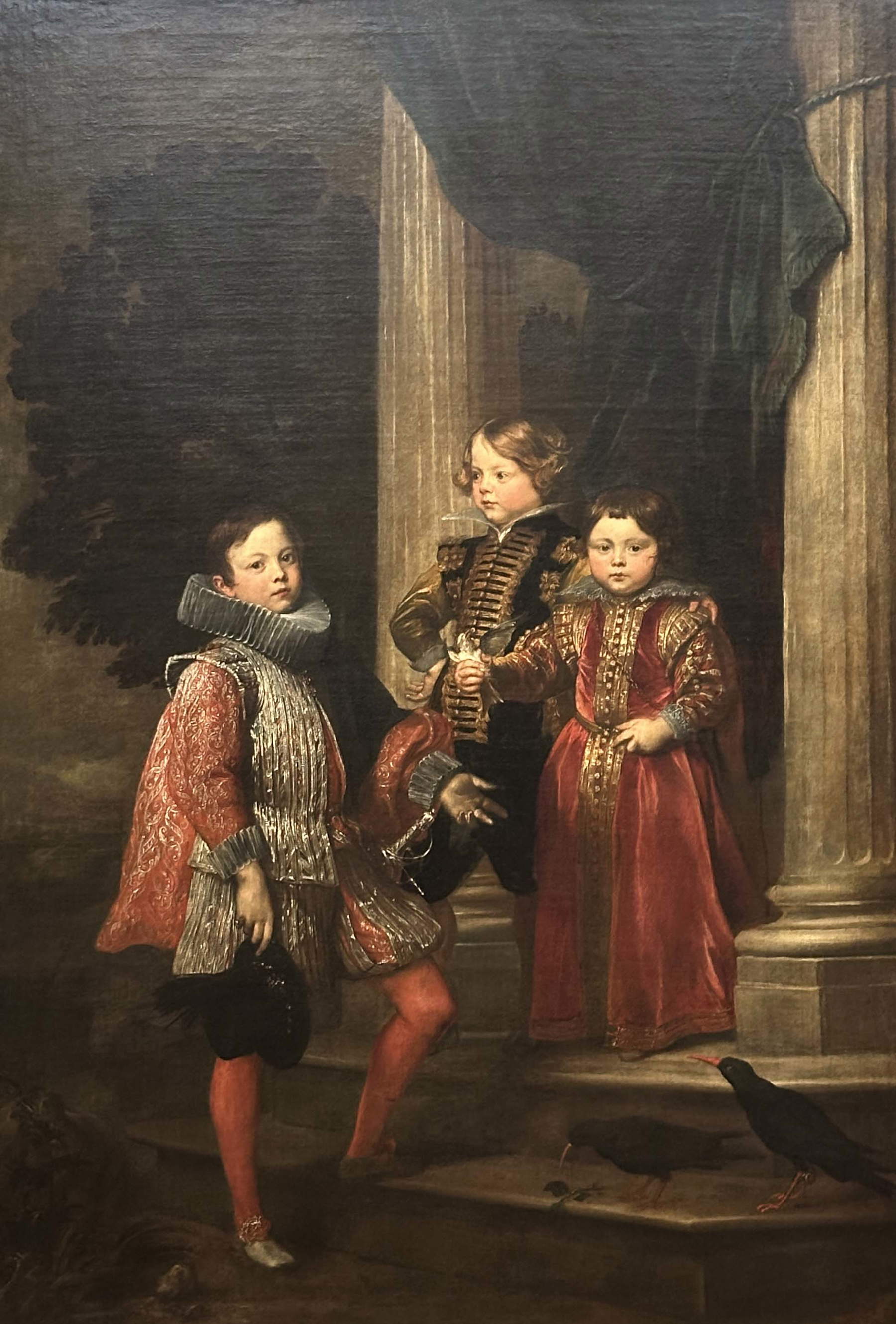 Antoon van Dyck, Ritratto di Alessandro, Vincenzo e Francesco Maria Giustiniani Longo (1626-1627 circa; olio su tela, 219 &times; 151 cm; Londra, The National Gallery, inv. NG6502)