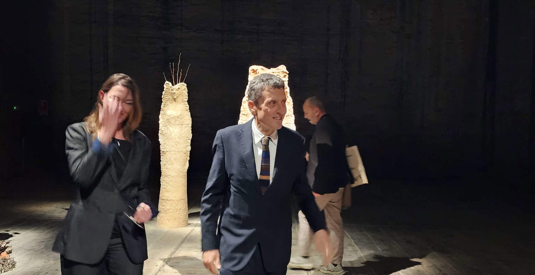 Pietrangelo Buttafuoco al Padiglione Italia. Foto: Federico Giannini
