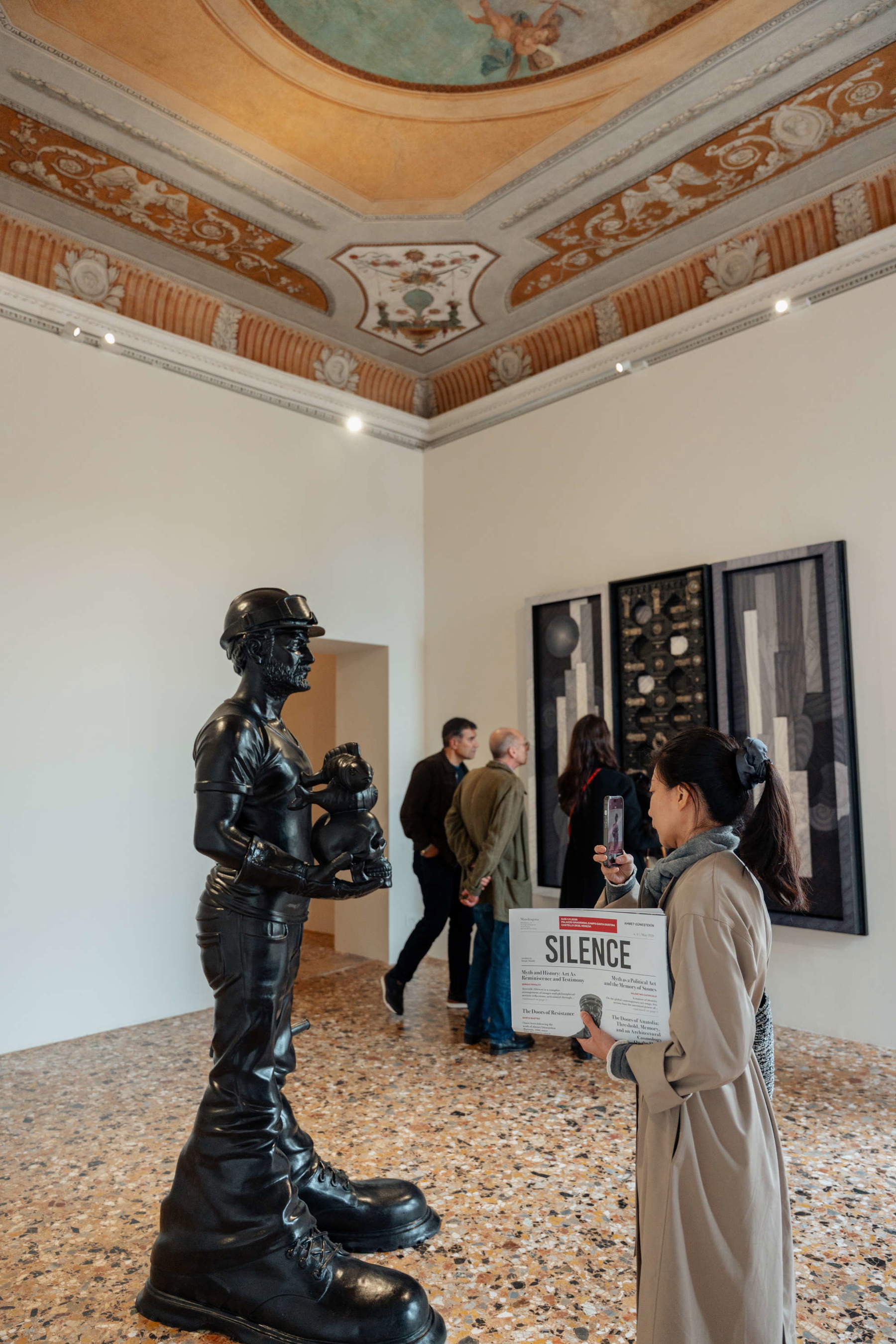 Ausstellungsaufbau Sessizlik / Silence. Foto: Ilaria Zago