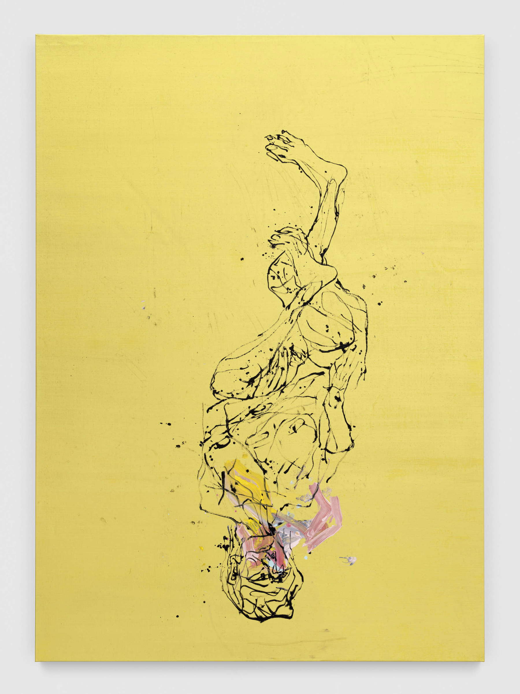 Georg Baselitz, Die goldene Kittelsch&uuml;rze (2025 ; huile et or sur toile, 300 x 215 cm). Inv. GB/M 2025.08.24 (GB 3009). Avec l'autorisation de la Galerie Thaddaeus Ropac (Londres, Paris, Salzbourg, Milan, Séoul) &copy; Georg Baselitz. 2026 Photo : Stefan Altenburger