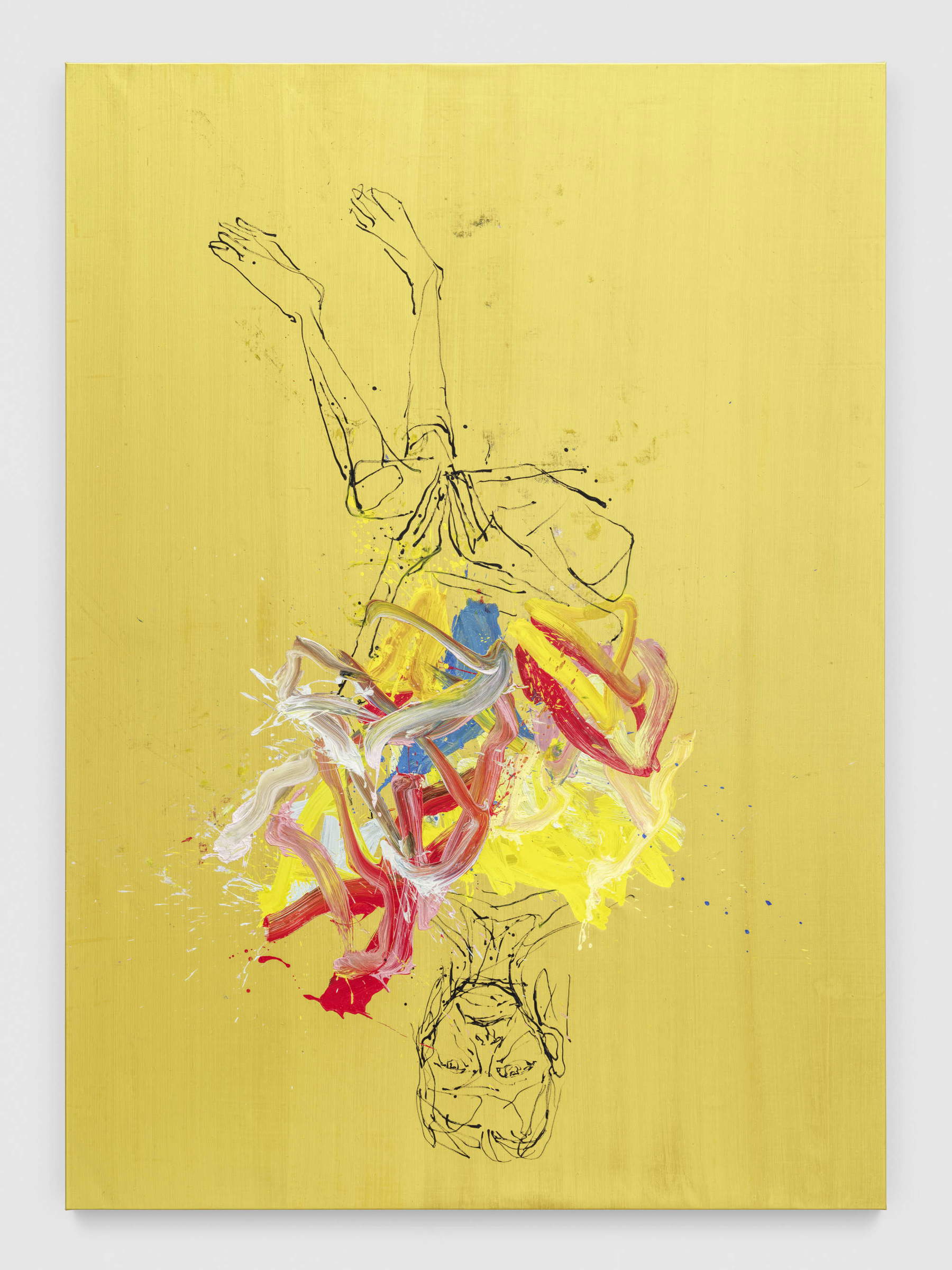 Georg Baselitz, Elke drei Fl&auml;chen (2025 ; huile et or sur toile, 300 x 215 cm). Inv. GB/M 2025.09.19 (GB 3020). Avec l'autorisation de la Galerie Thaddaeus Ropac (Londres, Paris, Salzbourg, Milan, Séoul) &copy; Georg Baselitz. 2026 Photo : Stefan Altenburger
