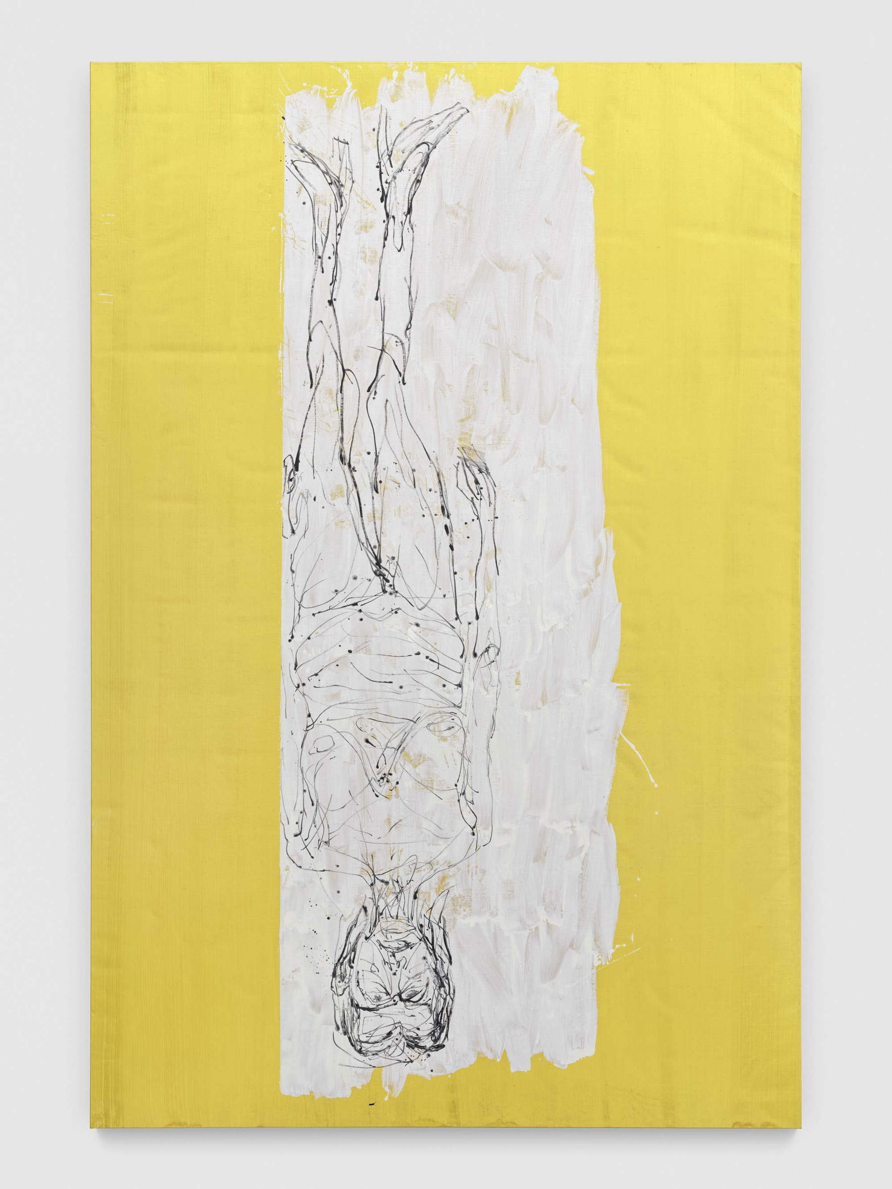 Georg Baselitz, Goldenes Gold (2025 ; huile et or sur toile, 450 x 300 cm). Inv. GB/M 2025.08.07 (GB 3003). Avec l'autorisation de la Galerie Thaddaeus Ropac (Londres, Paris, Salzbourg, Milan, Séoul) &copy; Georg Baselitz. Photo : Stefan Altenburger