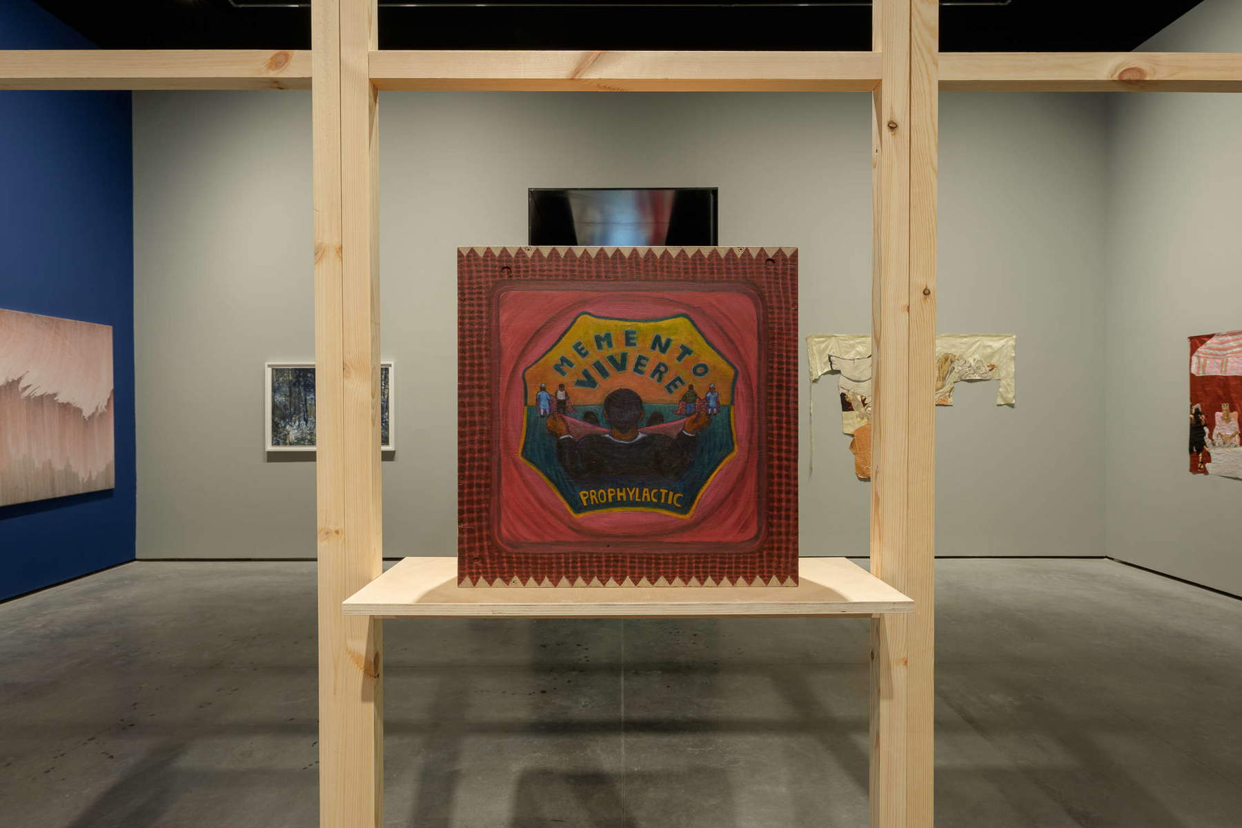 Mohammed Z. Rahman, Memento Vivere (2024; acrílico sobre caja de madera, 53 &times; 53 &times; 15 cm). Foto: Andrea Avezz&ugrave;