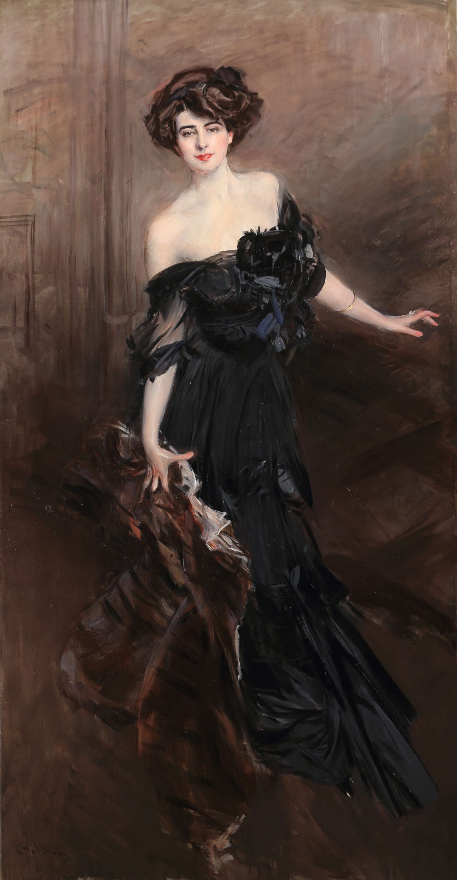 Giovanni Boldini, Mademoiselle De Nemidoff (1908; óleo sobre lienzo, 232 x 122 cm; Colección particular). Cedido por el Museoarchivo Giovanni Boldini Macchiaioli