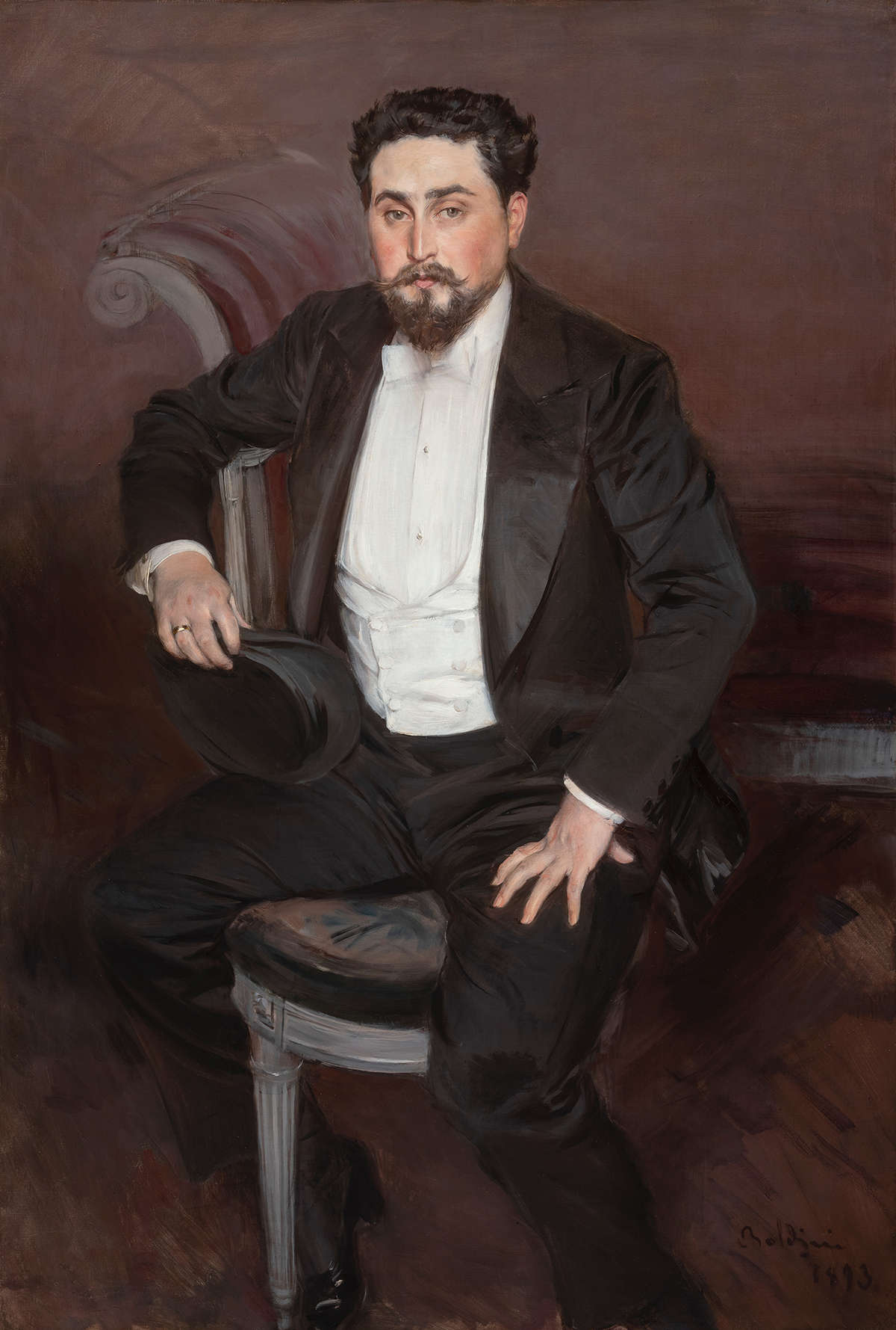 Giovanni Boldini, Retrato de Ren&eacute; Cole (1893; óleo sobre lienzo, 135 x 90 cm; Colección particular)